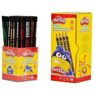 Play-Doh Mat Siyah Üçgen Kurşun Kalem HB 72 Li Stand
