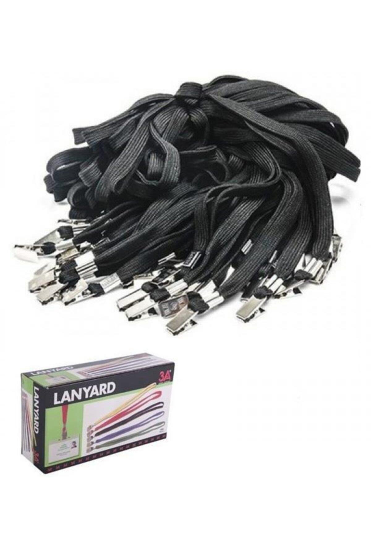 3A Yaka Kartı Ipi Siyah 150 Li (1 Paket 150 Adet)