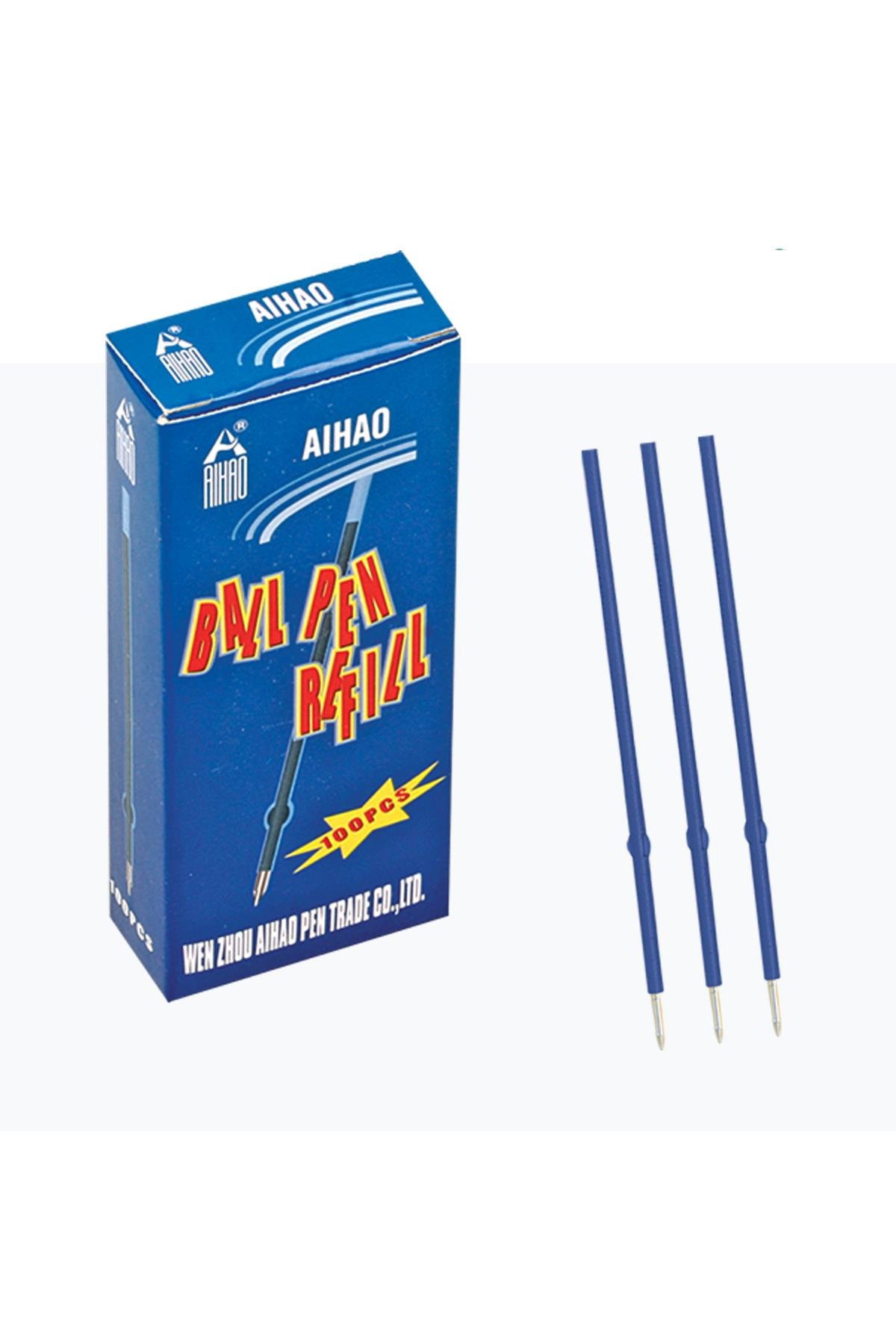 Aihao Tükenmez Kalem Yedeği Mavi B107-20 (100 Lü Paket)