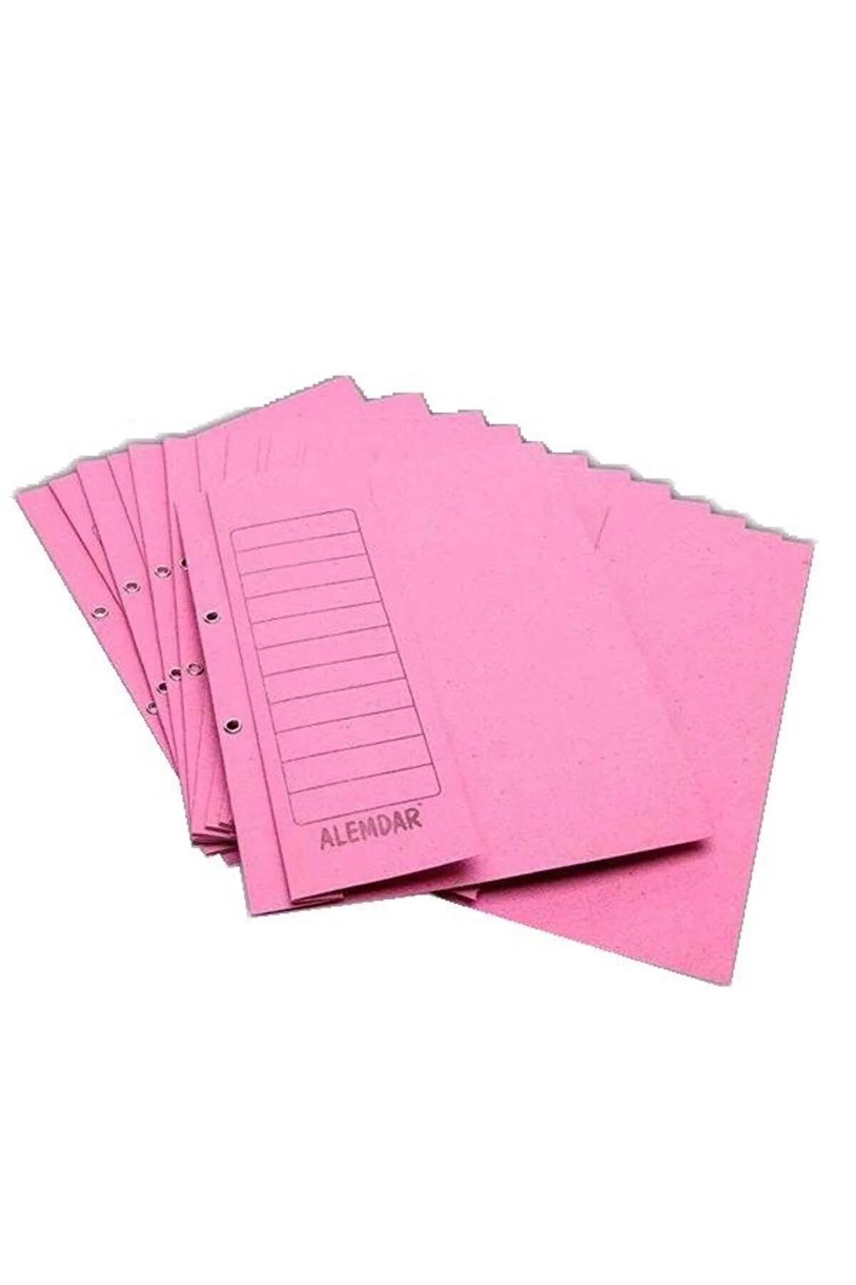 Alemdar Yarım Kapak Dosya Pembe 50'li Paket Alemdar Yarım Kapak Pembe Dosya