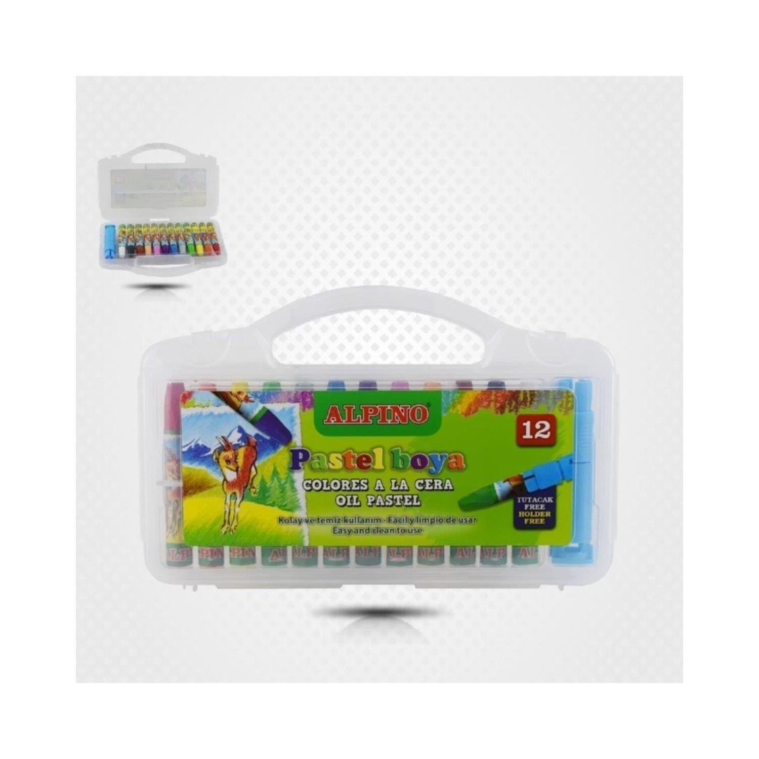 Alpino Pastel Boya 12 Li Plastik Kutulu 12 Renk Pastel Boya