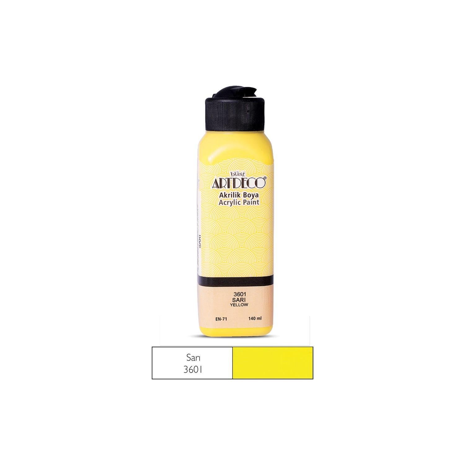 Artdeco Akrilik Boya 140 ML Sarı Akrilik Boya (12 Li Paket)