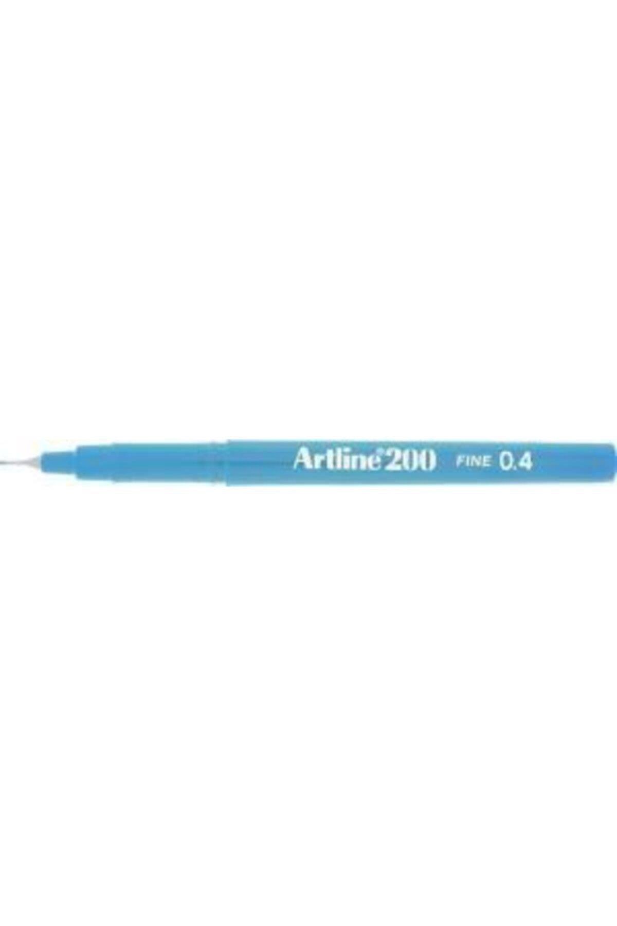 Artline Fineliner 0.4 MM İnce Uçlu Keçeli Kalem Gök Mavisi EK-200N (12 Li Kutu)