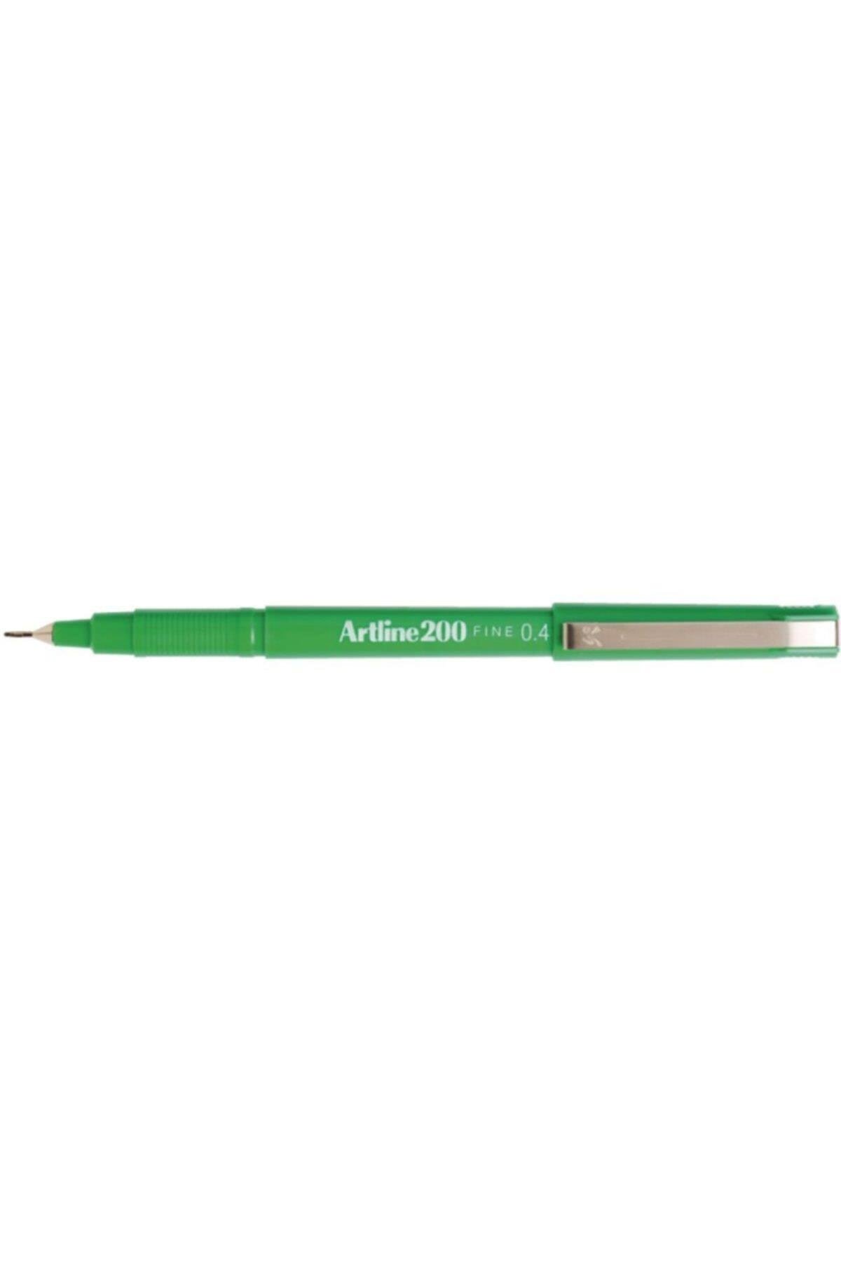Artline Ek-200 Fineliner İnce Uçlu Keçeli Kalem 0.4 Mm Yeşil (12 Li Kutu)