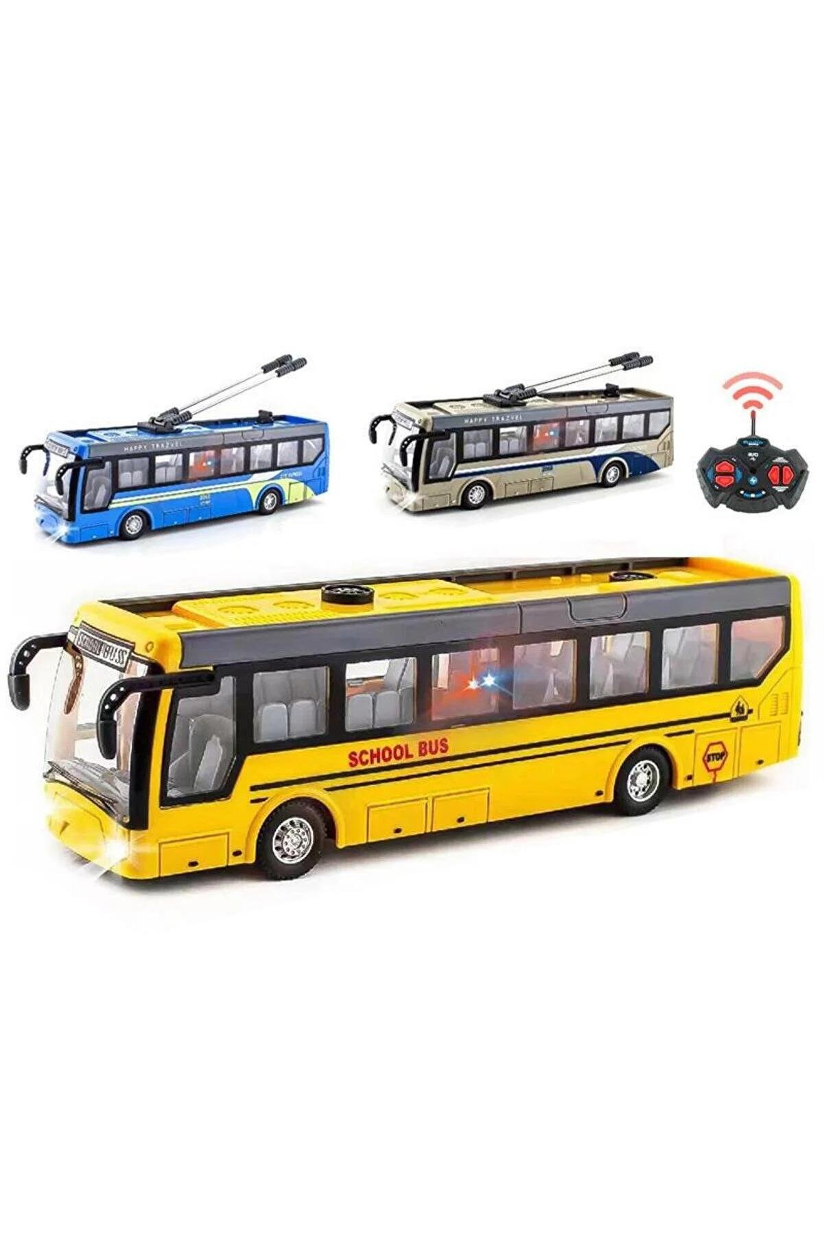 Asya Oyuncak Metrobüs Şarjlı Uzaktan Kumandalı Metrobüs 21 CM (Karışık Renk 1 Adet)