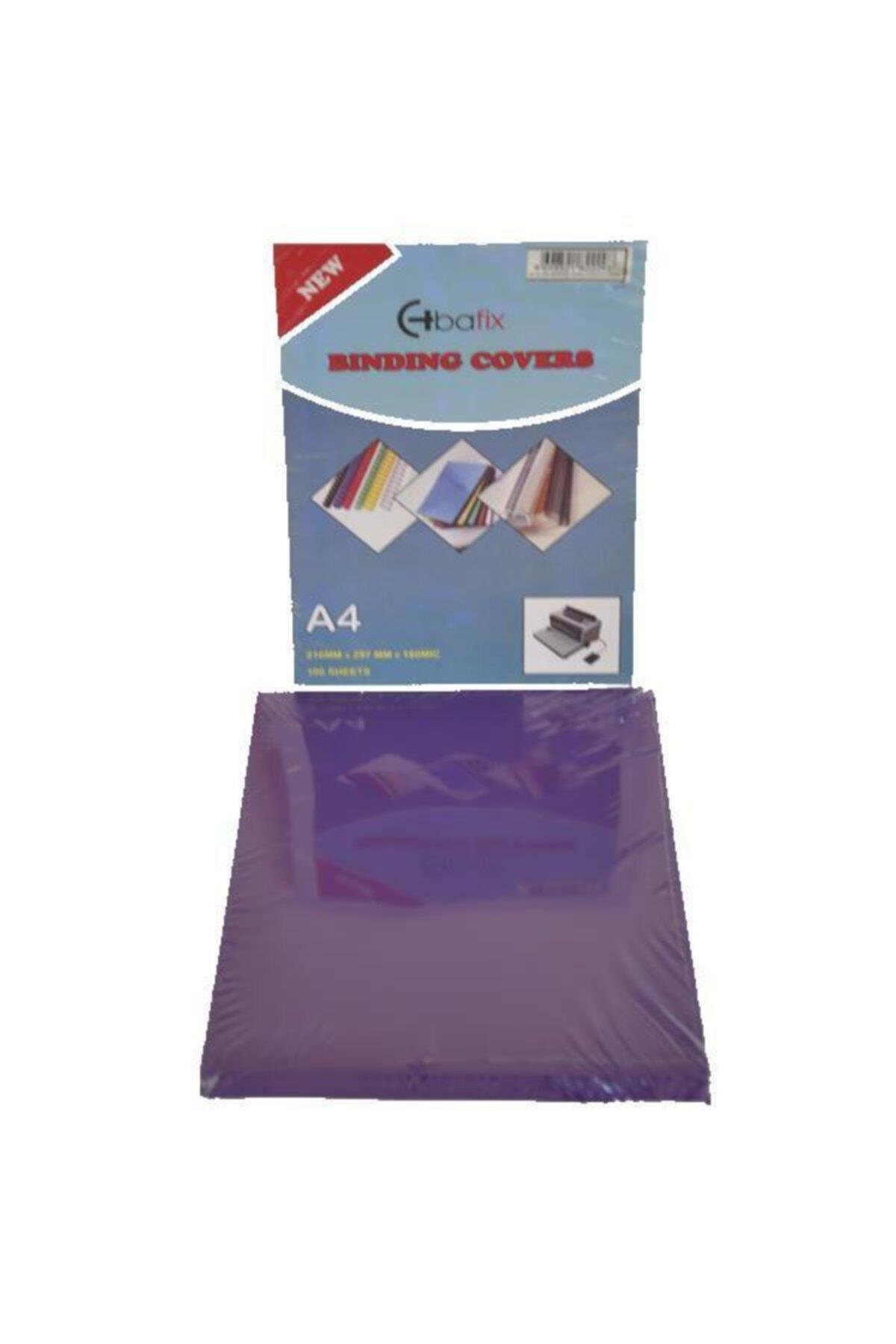 Bafix A-4 Pvc Cilt Kapağı 160 Micron Mat Mor 100 Lü (1 Paket 100 Adet)
