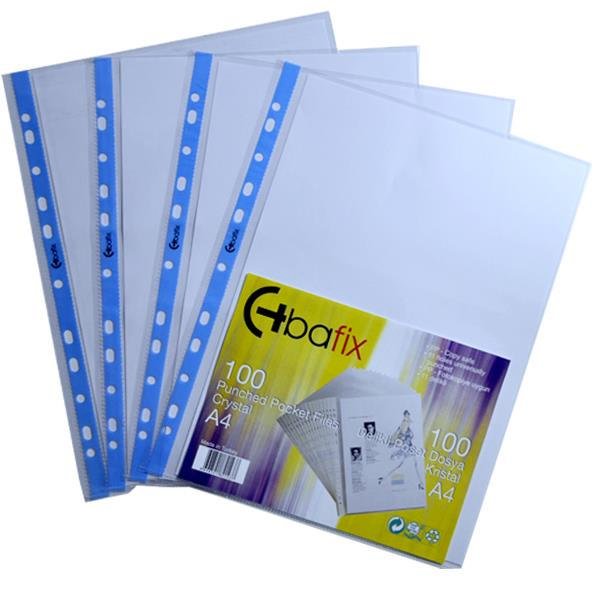 Bafix Poşet Dosya Kristal 100 Lü A4 Poşet Dosya