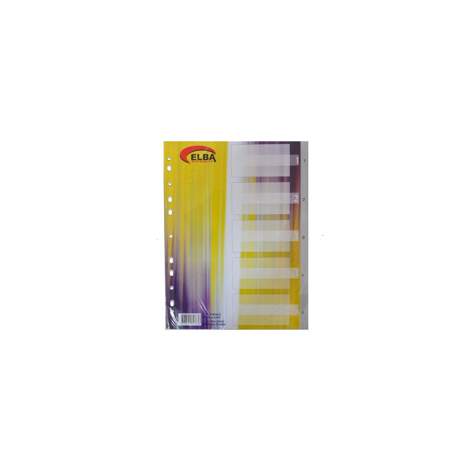 Bafix Seperatör 1-5 Rakamlı Plastik A4