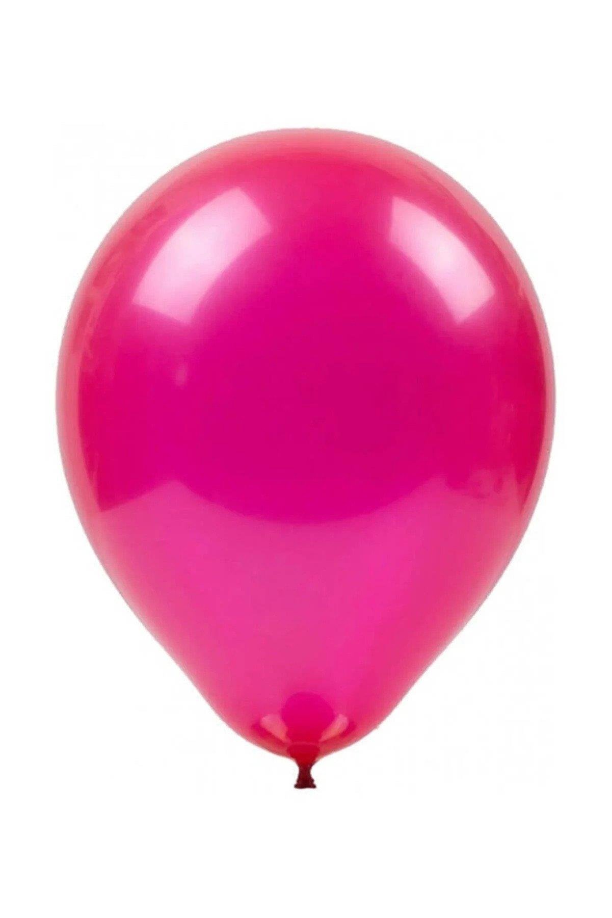 Balonevi Balon Metalik Fuşya 12 İnç Metalik Fuşya Balon (100 Lü Paket)