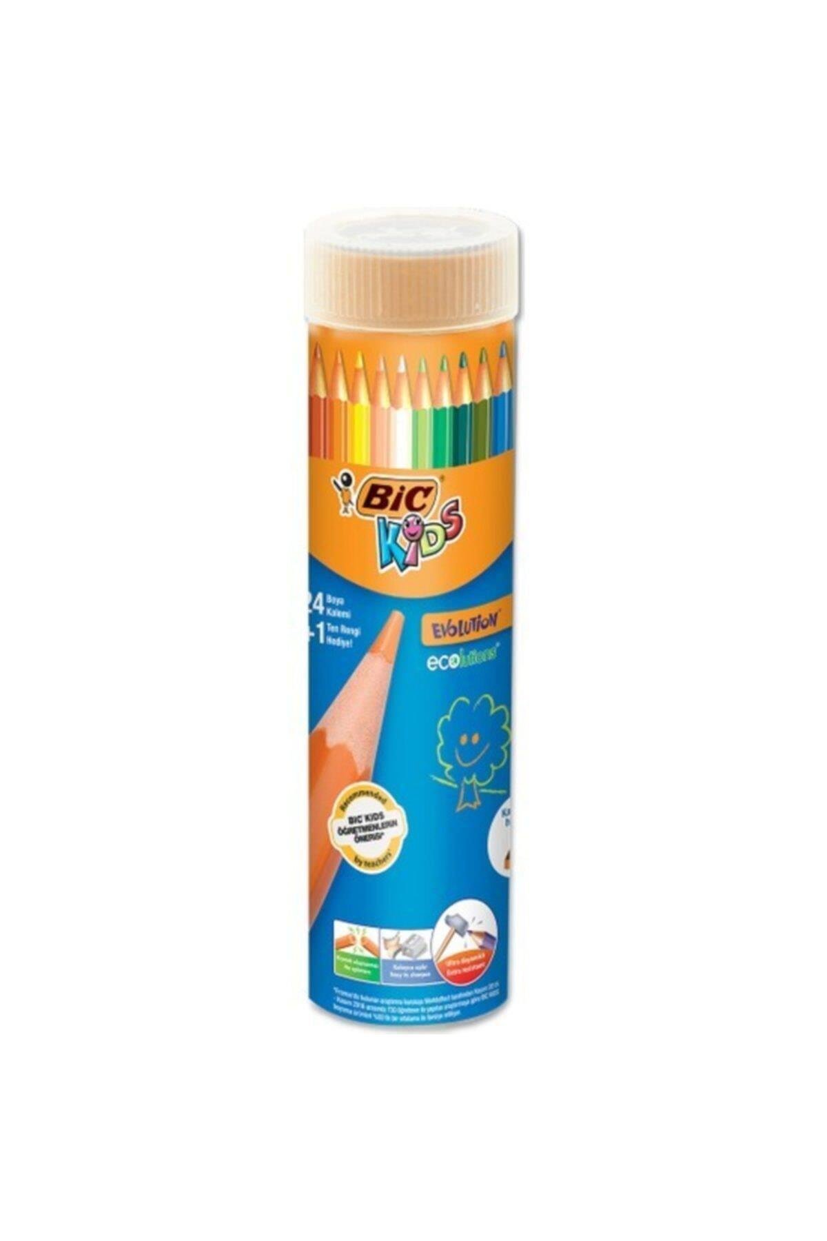 Bic Kids Evolution Kuru Boya Kalemi 24+1'li Metal Tüp