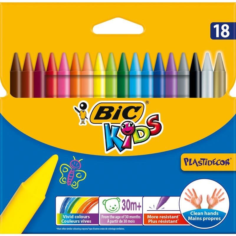 Bic Pastel Boya Plastidecor Silinebilir 18 Renk 829771