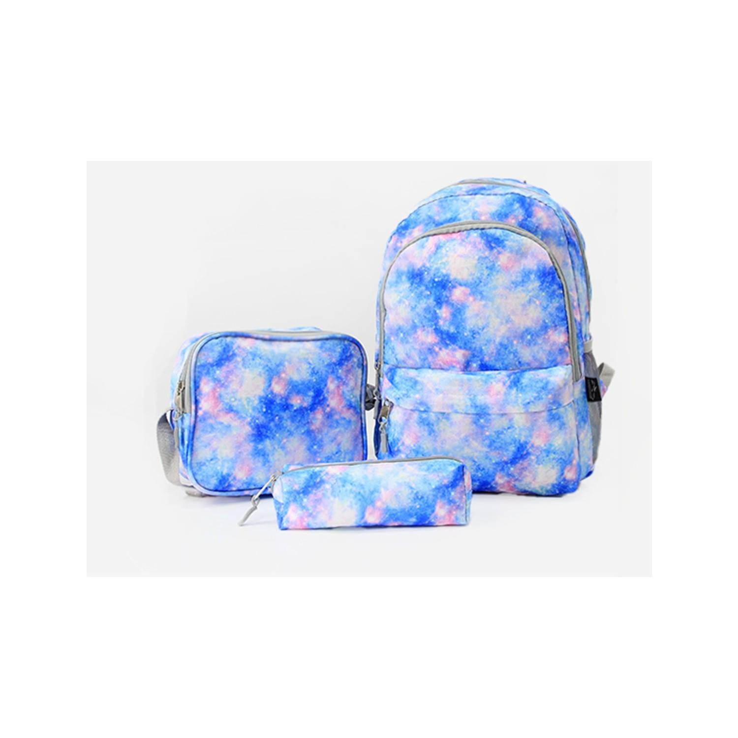 Cambridge Polo Club Mavi Batik Desenli Üçlü Okul Seti