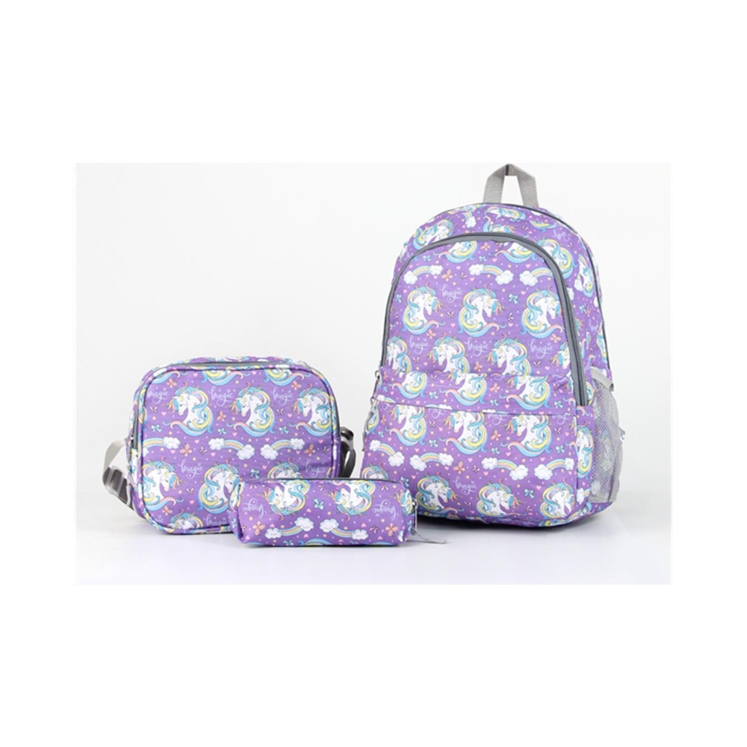 Cambridge Polo Club Üçlü Okul Çanta Seti Unicorn Okul Sırt Çanta Seti