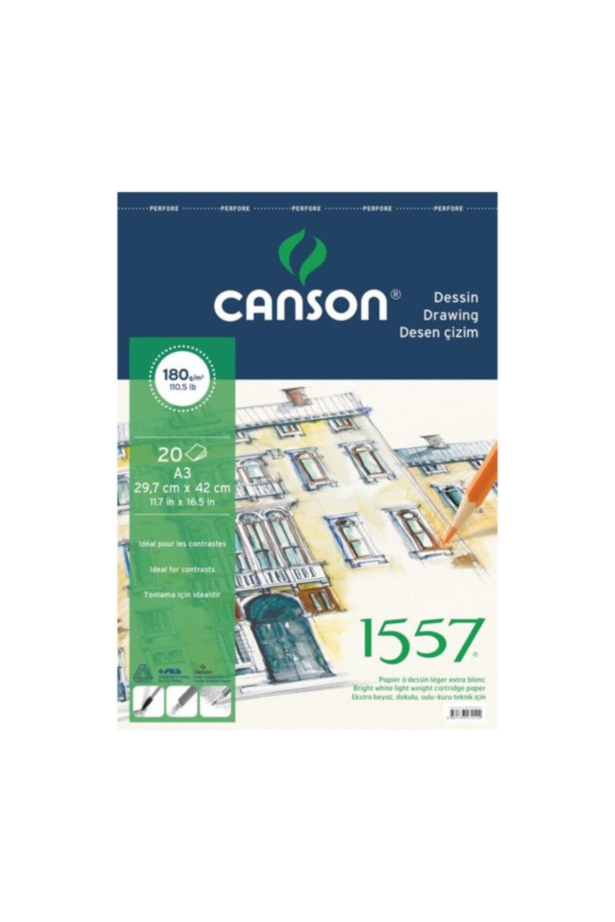 Canson Teknik Resim Kağıdı 200 Gram A4 (1 Paket 250 Adet)