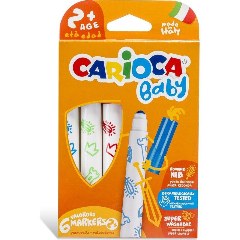 Carioca Jumbo Bebek Süper Yıkanabilir Keçeli Boya Kalemi 6 Lı