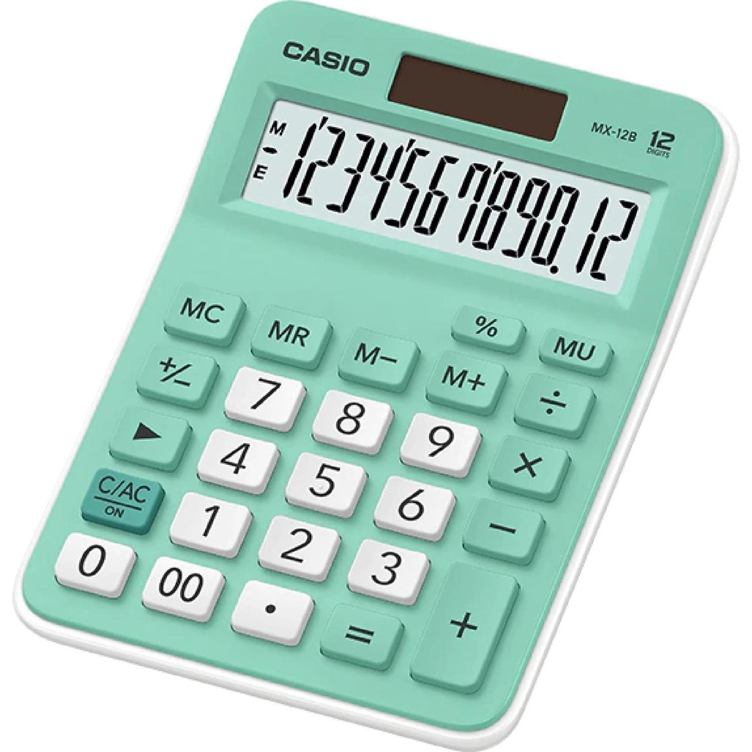 Casio Hesap Makinesi Masa Üstü 12 Haneli Açık Yeşil Hesap Makinası