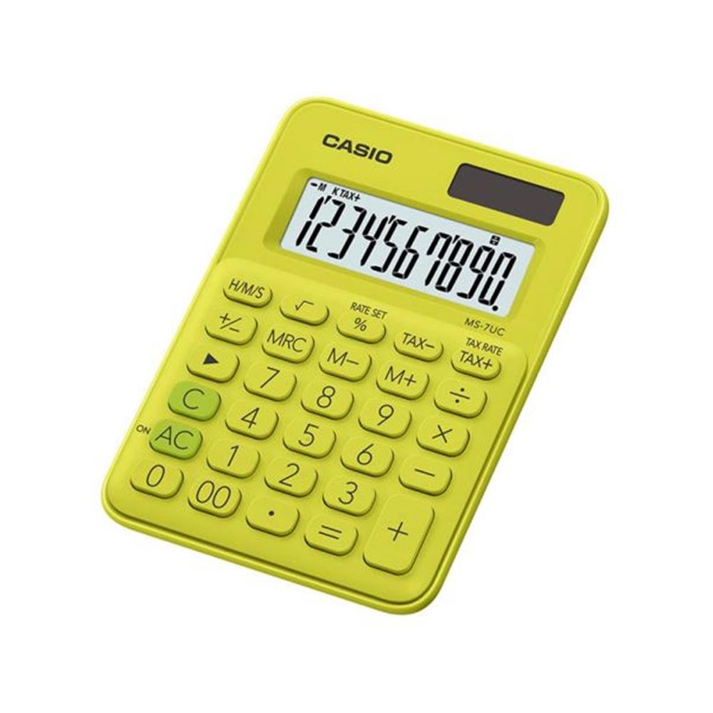 Casio 10 Hane Limon Sarı Masa Üstü Hesap Makinesi