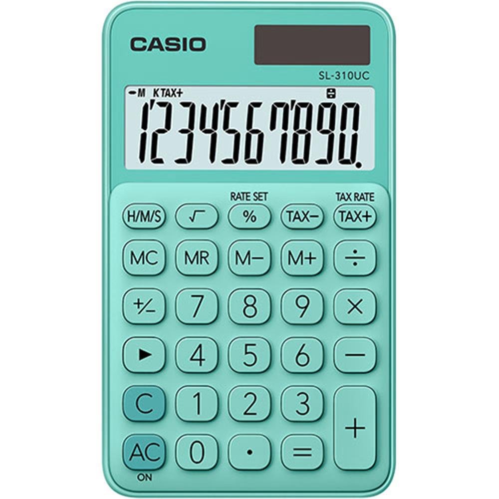 Casio Cep Tipi 10 Hane Yeşil Hesap Makinesi