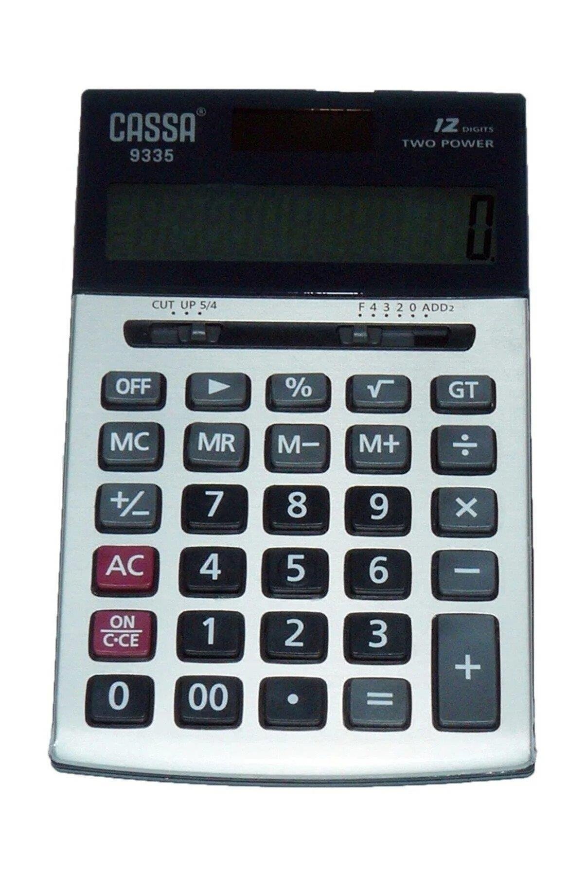 Cassa Hesap Makinesi Elektronik 12 Haneli Siyah Hesap Makinası