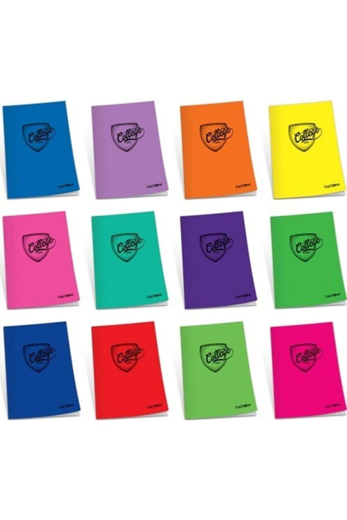 Çınar Defter Plastik Kapak Okul Defteri College A4 80 Yaprak Çizgili (12 Li Paket)
