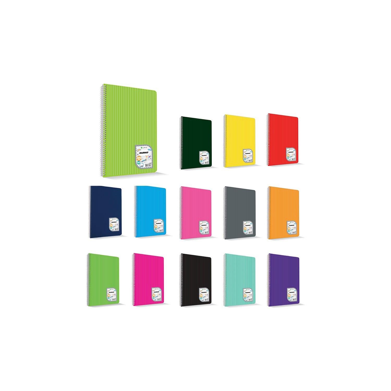 Çınar Colormaxi Spiralli Plastik Kapak A5 72 Yaprak Çizgili Defter