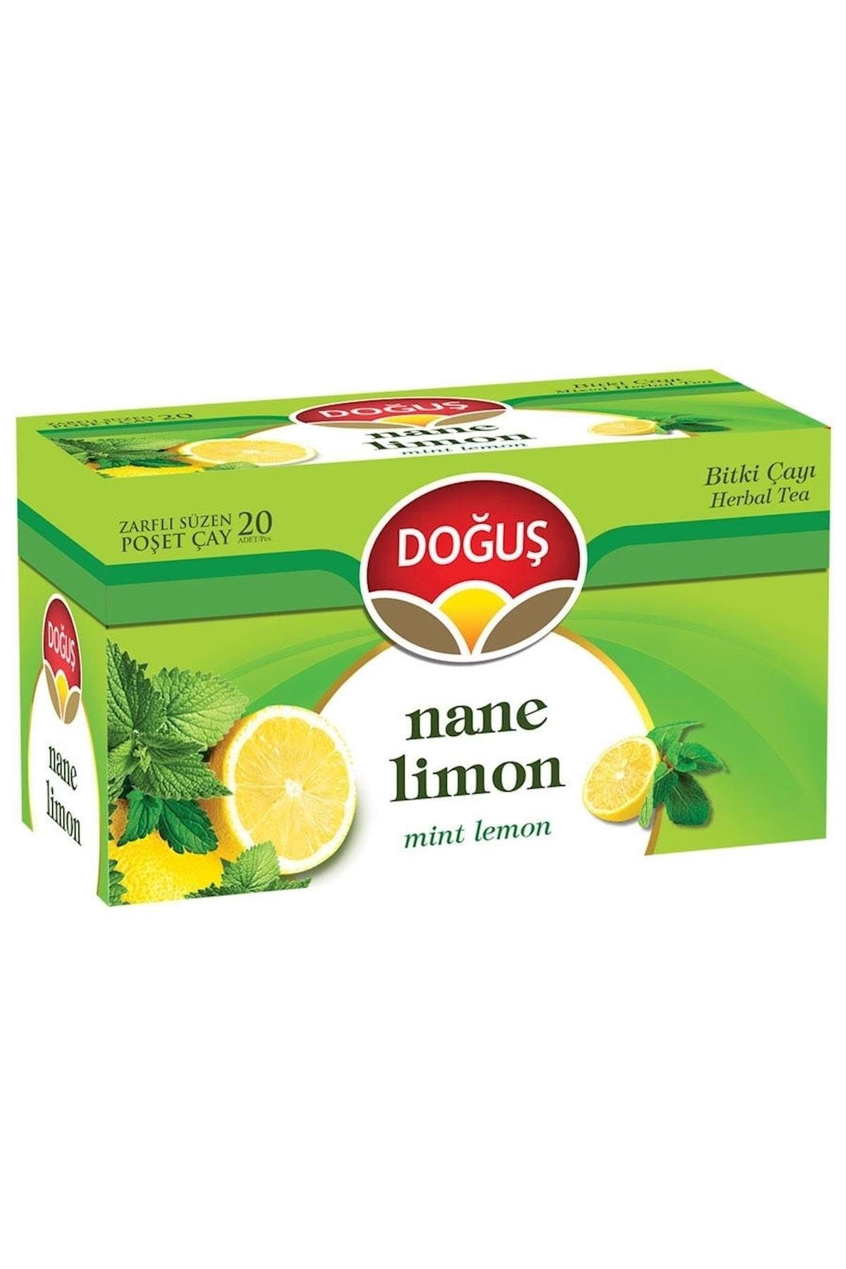 Doğuş Nane Limon Bitki Çayı Süzen Poşet 2 Gr. x 20 Li Paket