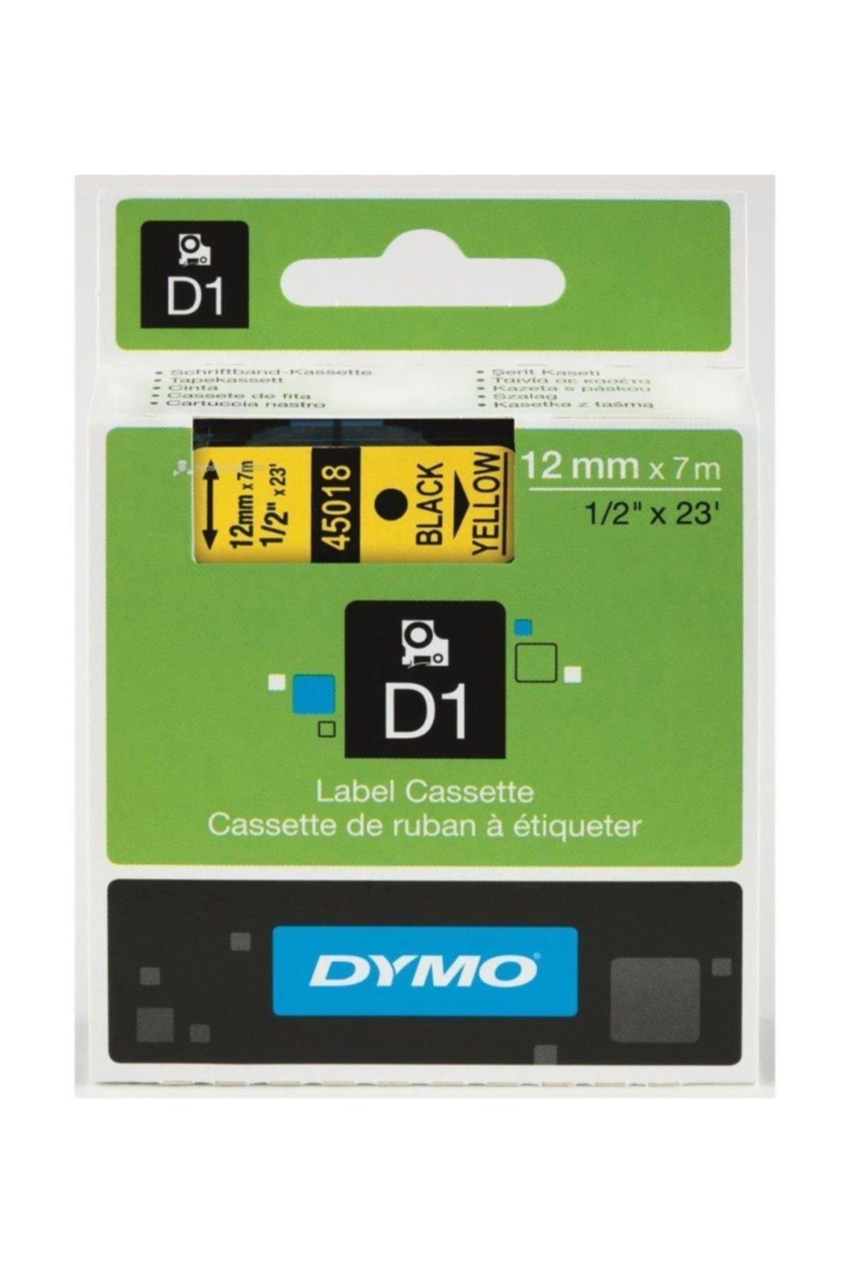Dymo D1 Şerit Standart 12 MMx7 MT Sarı Üzerine Siyah 45018 S0720580