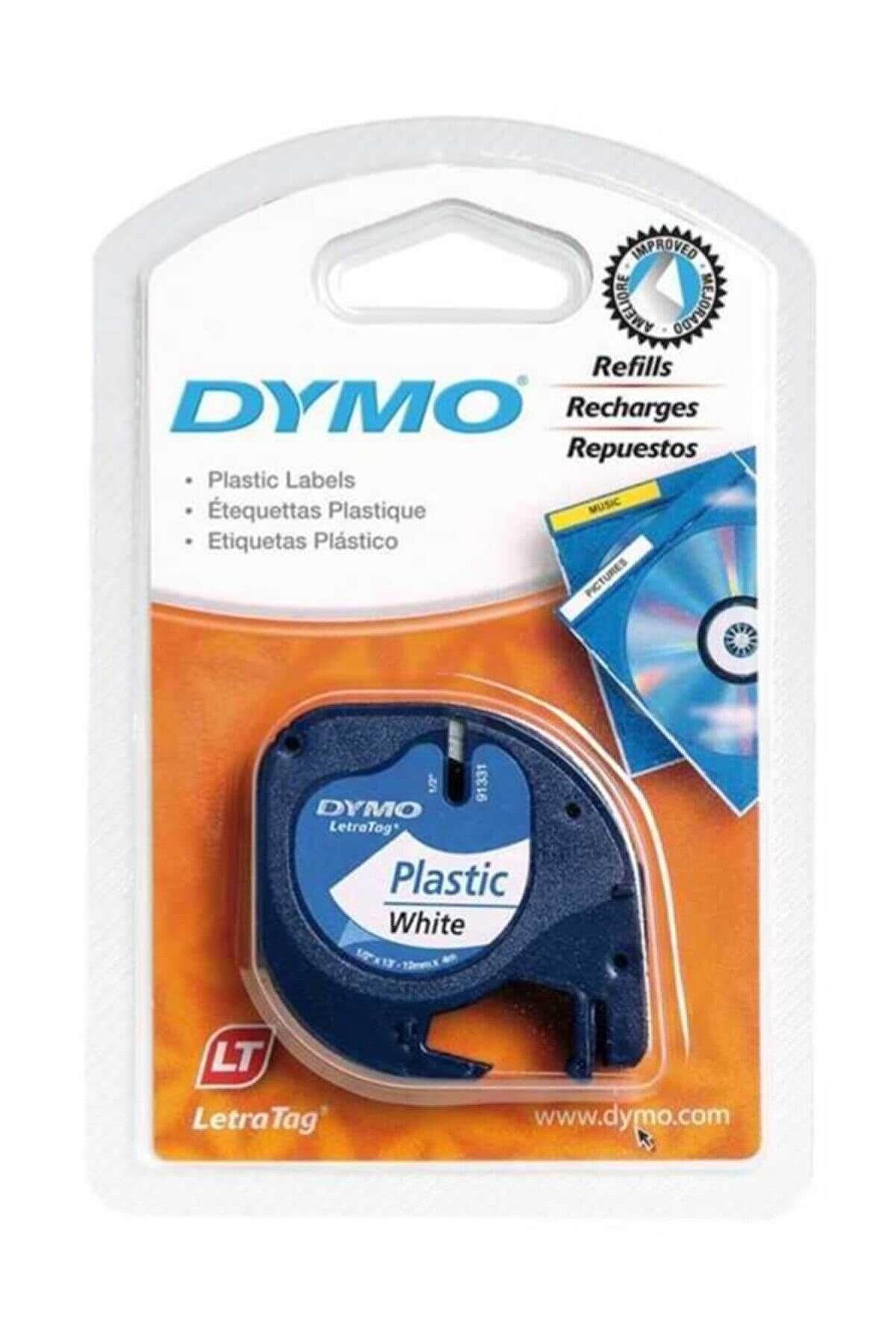 Dymo Letratag Etiket 12 Metre X 4Mm Beyaz Plastik Etiket (10 Lu Paket)