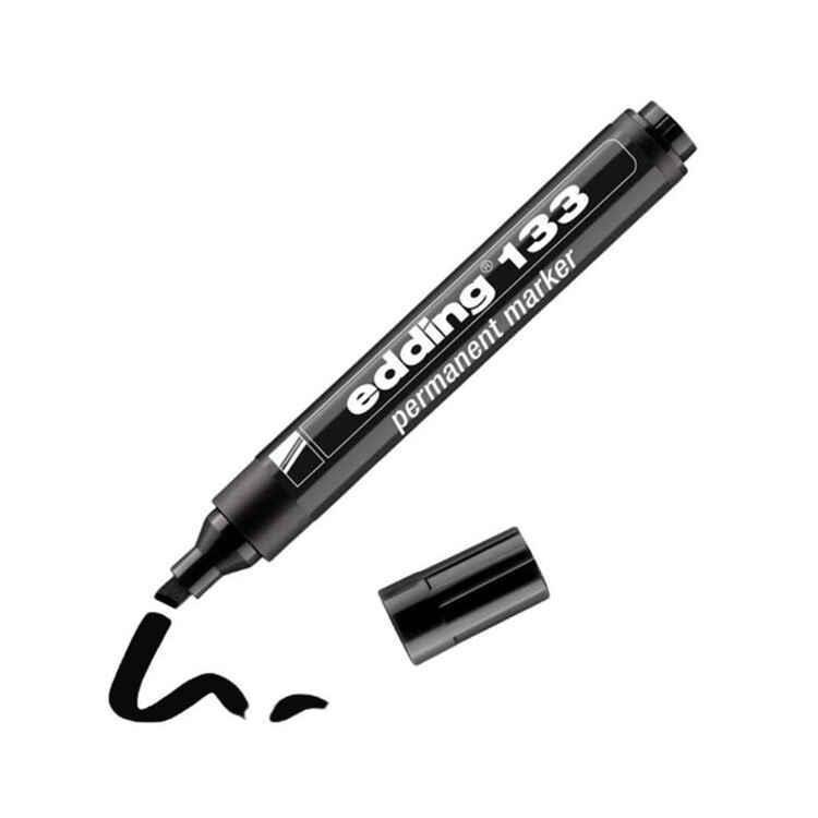 Edding Siyah Koli Çuval Permanent Marker Kalemi Kesik Uç (10 Lu Paket)