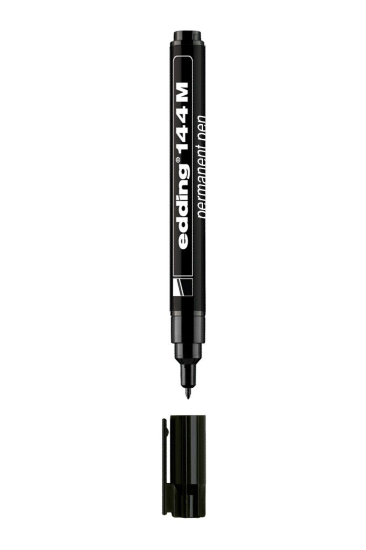Edding Çok Amaçlı Asetat Kalemi 144 M - Permanent Kalem 1.0mm Siyah (10 Lu Paket)