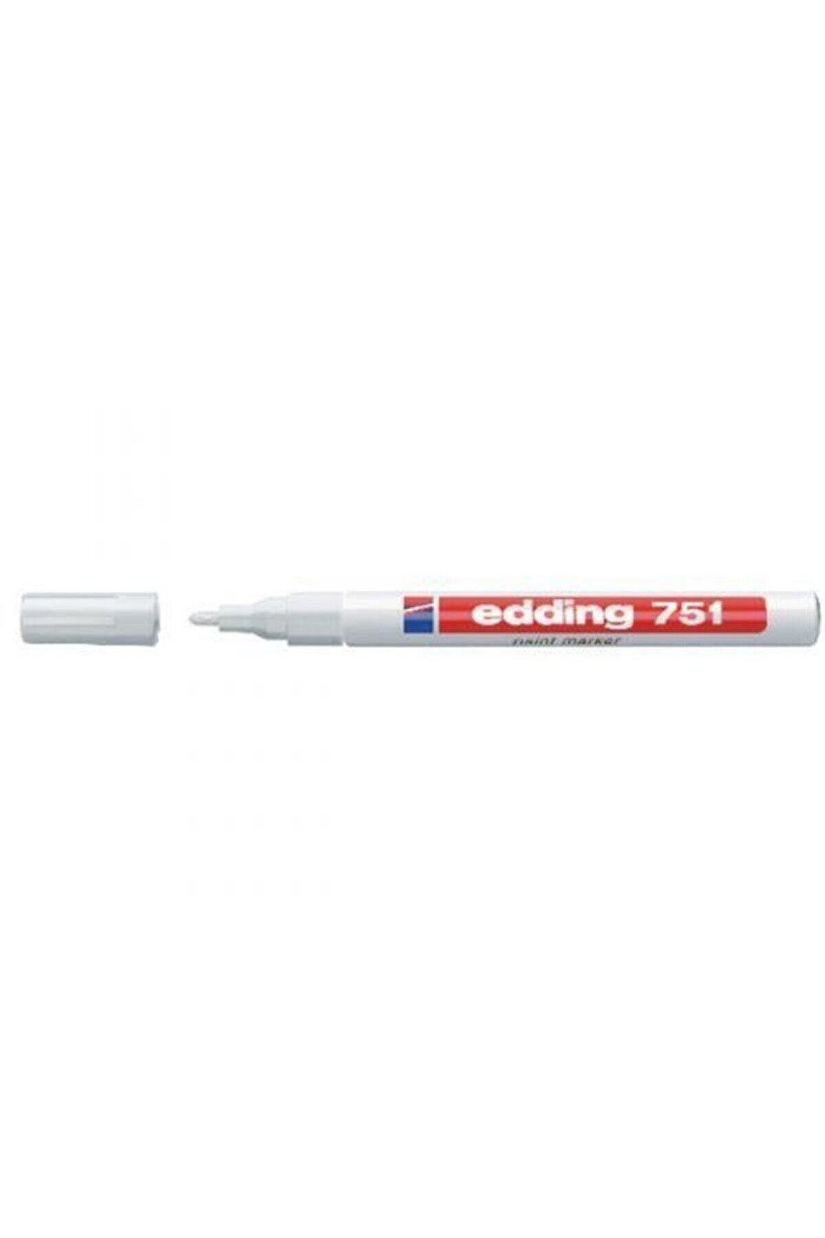 Edding Markör Boya 1-2 MM Beyaz Yuvarlak Uçlu Boya Dekor Markörü (10 Lu Paket)