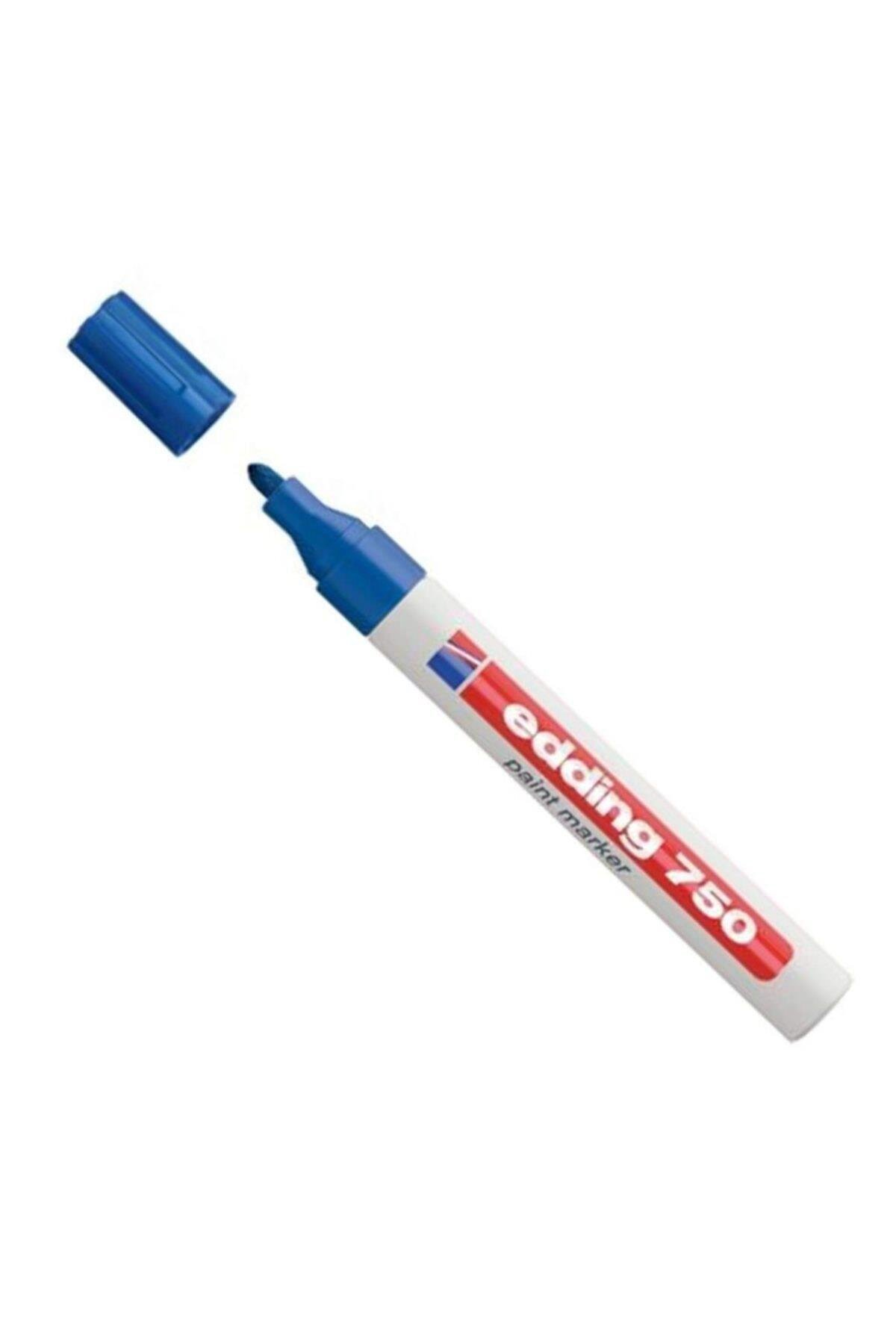 Edding 750 Markör Dekor Boya Kalemi 2-4 Mm Mavi Yuvarlak Uçlu (10 Lu Paket)