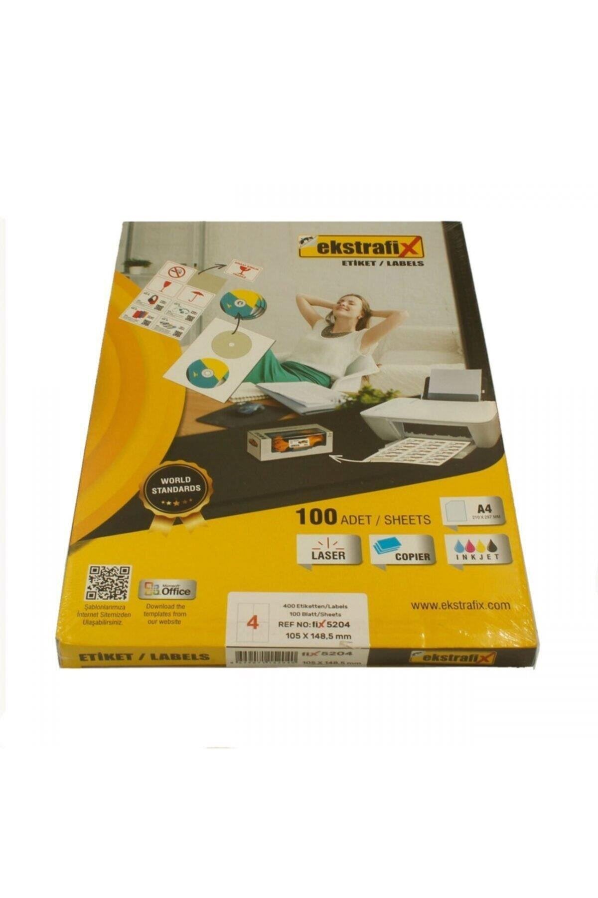 Ekstrafix Lazer Etiket 100 Yaprak 70 x 70 mm Sevkiyat Lazer Yazıcı Etiketi