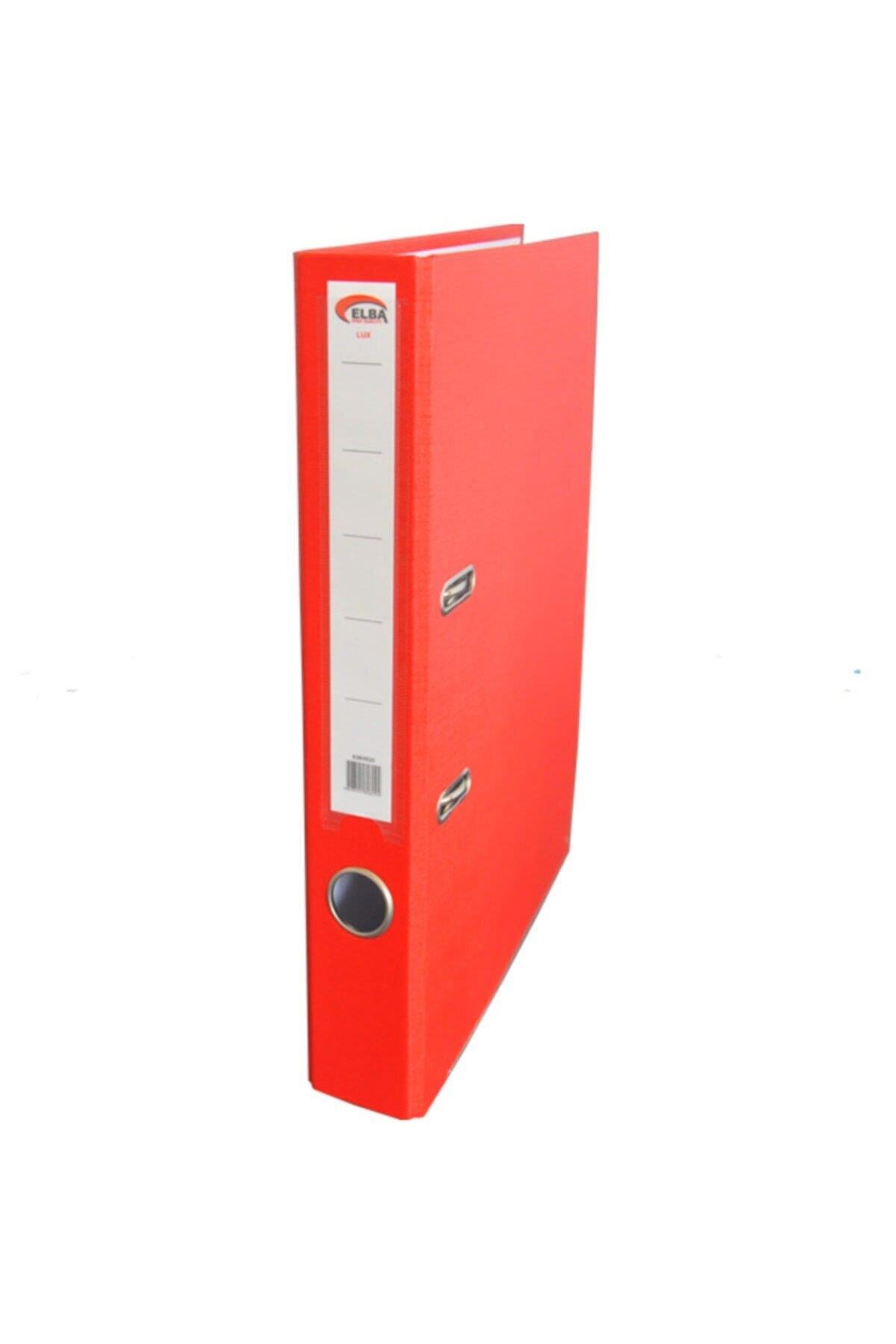 Elba Klasör Plastik Lüx Dar Kırmızı Büro Klasörü (1 Koli 30 Adet)