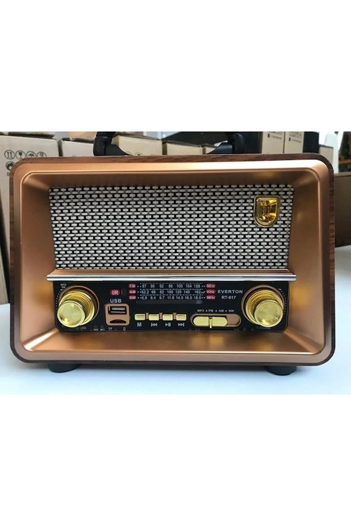 Everton Bluetooth Fm - Usb - Tf - Aux Şarjlı Nostaljik Radyo
