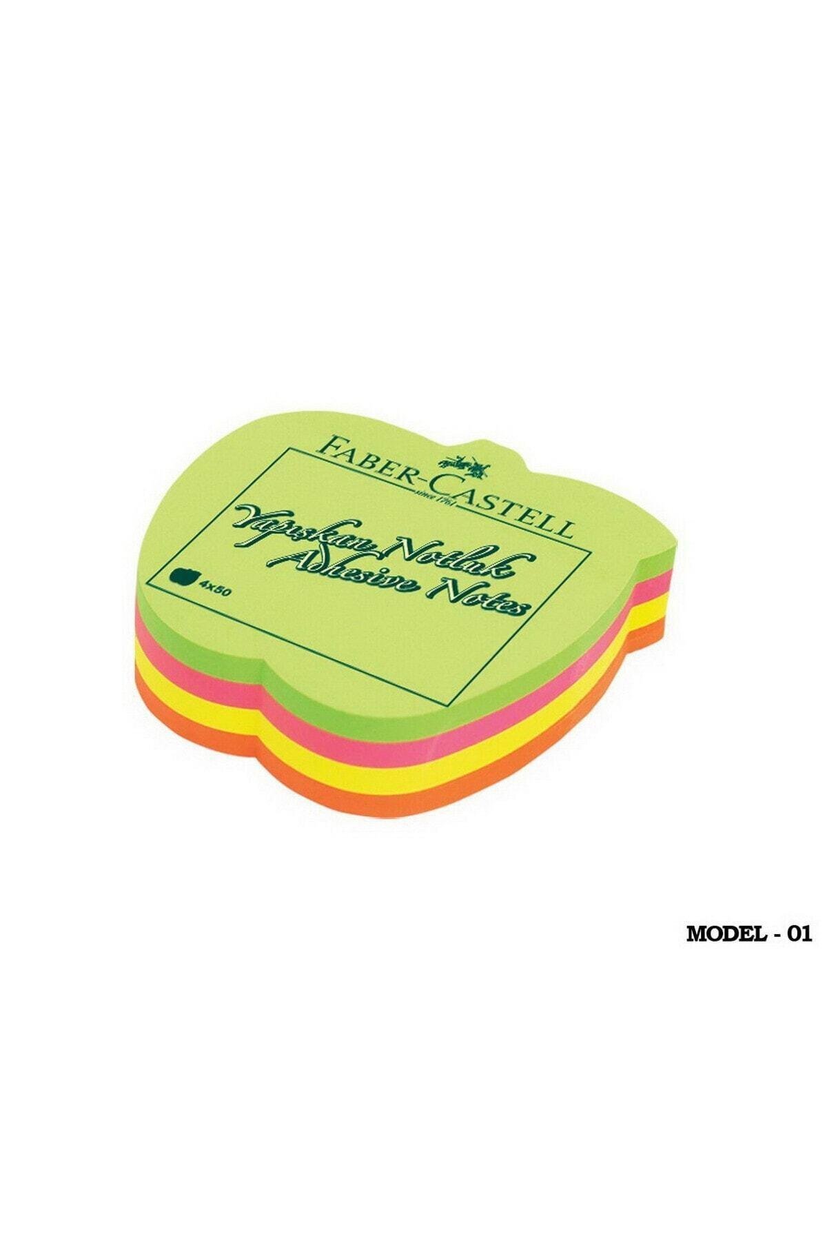 Faber-Castell Şekilli Yapışkanlı Not Kağıdı Elma Şekilli 70X70 4 Renk 583039