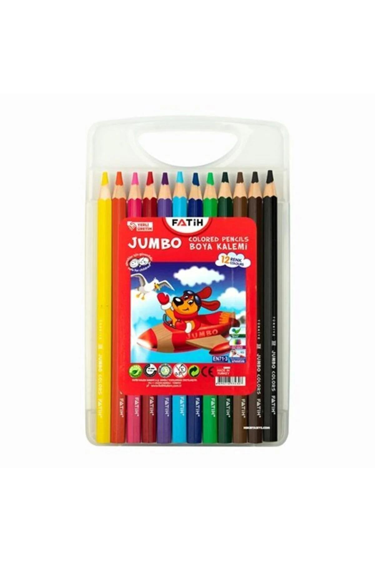Fatih Kuru Boya Jumbo Çantalı 12 Renk Jumbo Kuru Boya