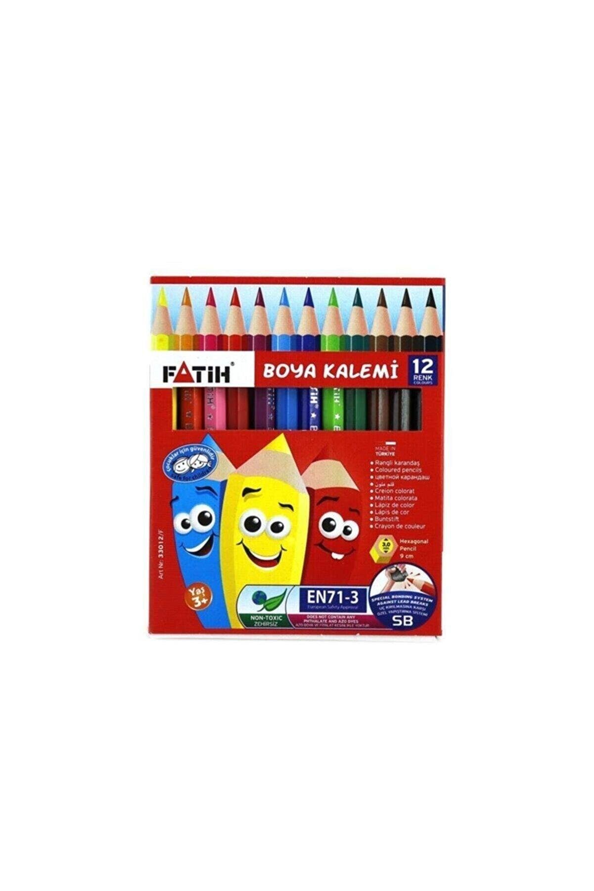 Fatih Kuru Boya Yarım Boy 12 Li Yarım Boy Kuru Boya