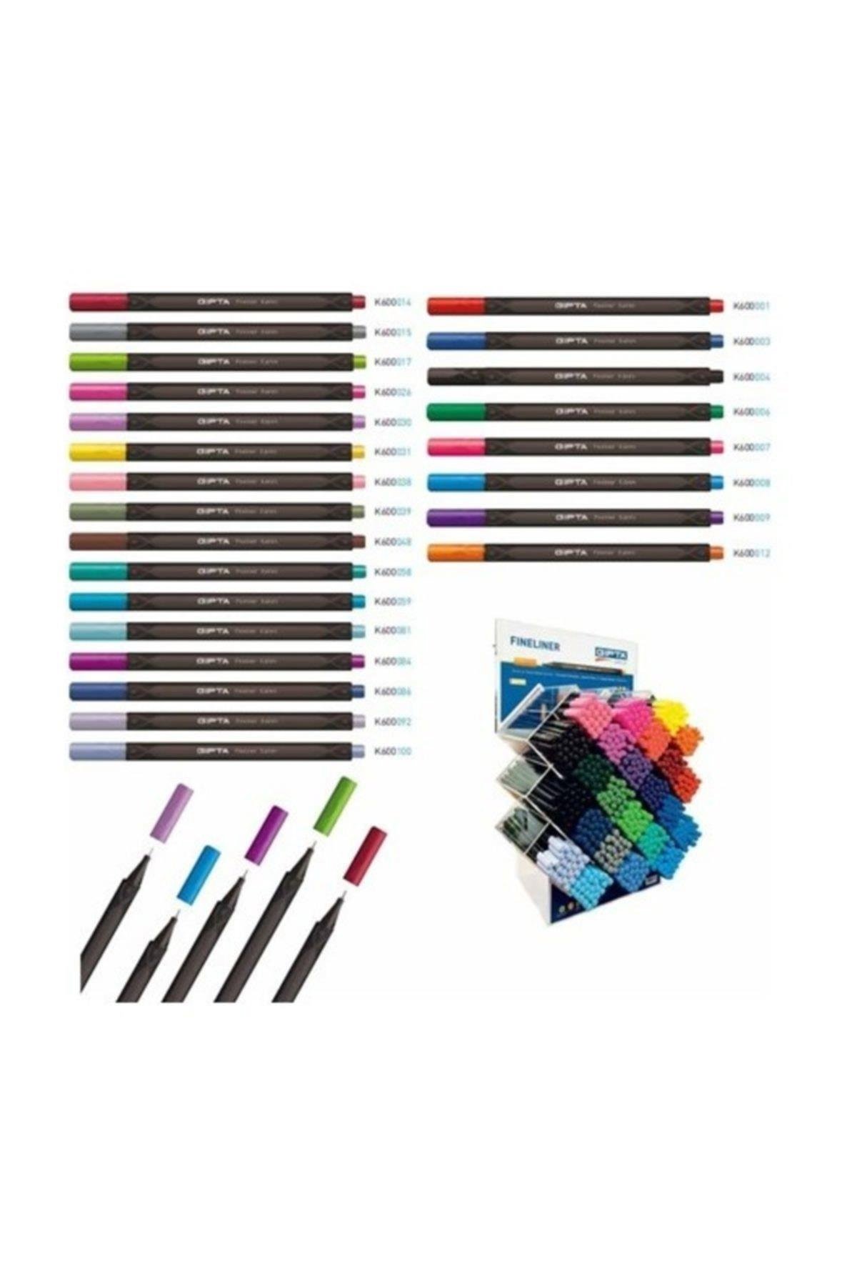 Gıpta Fineliner 0.4 Mm Keçe Uç Kalem Üçgen 24 Renk (576 Lı Stand)