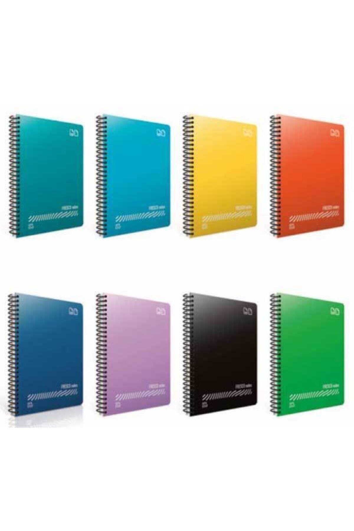 Gıpta Fresco Spiralli Düz Plastik Defter A4 120 YP Çizgili 4938