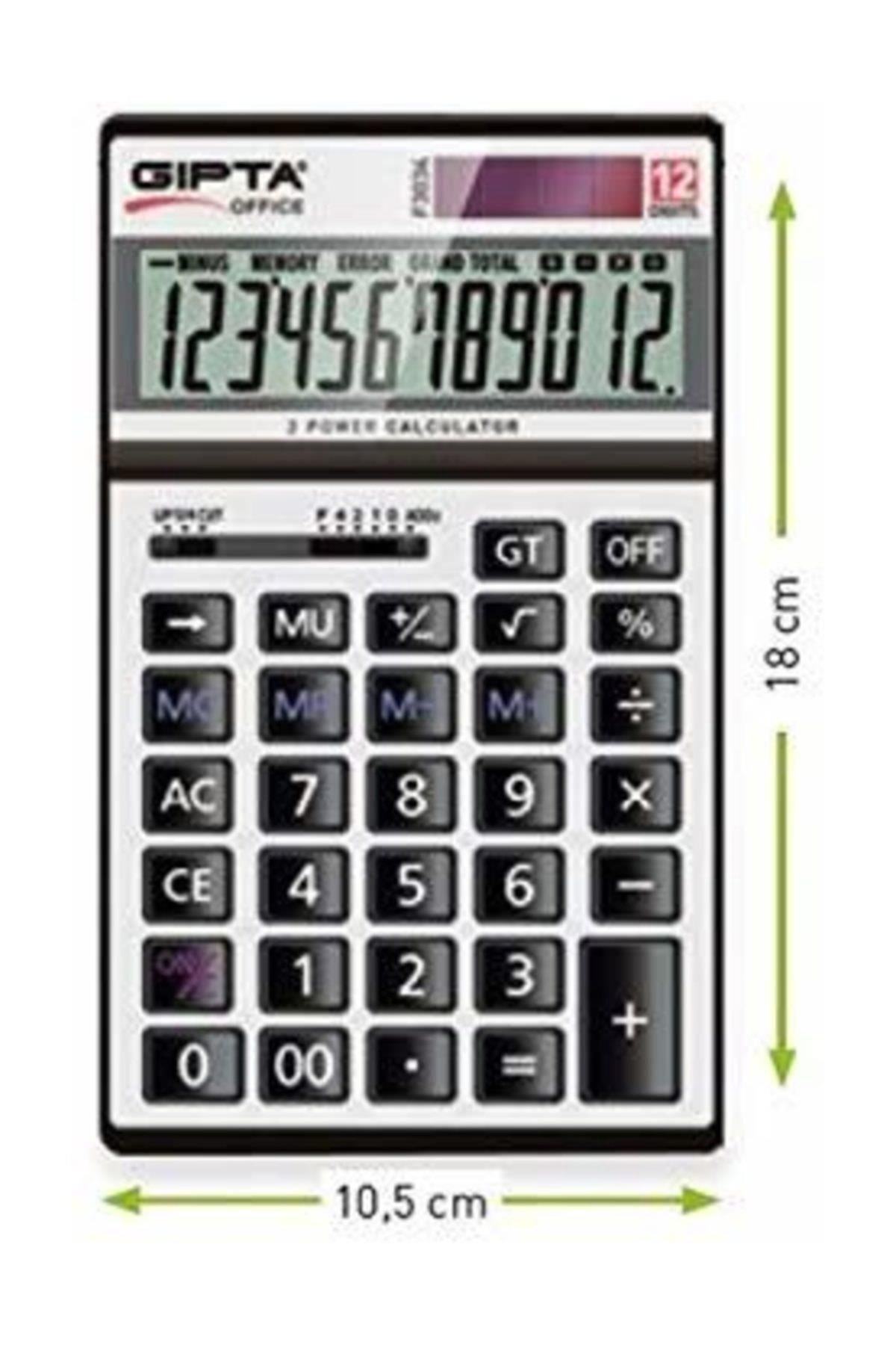 Gıpta Hesap Makinası Masa Üstü 12 Hane F3034
