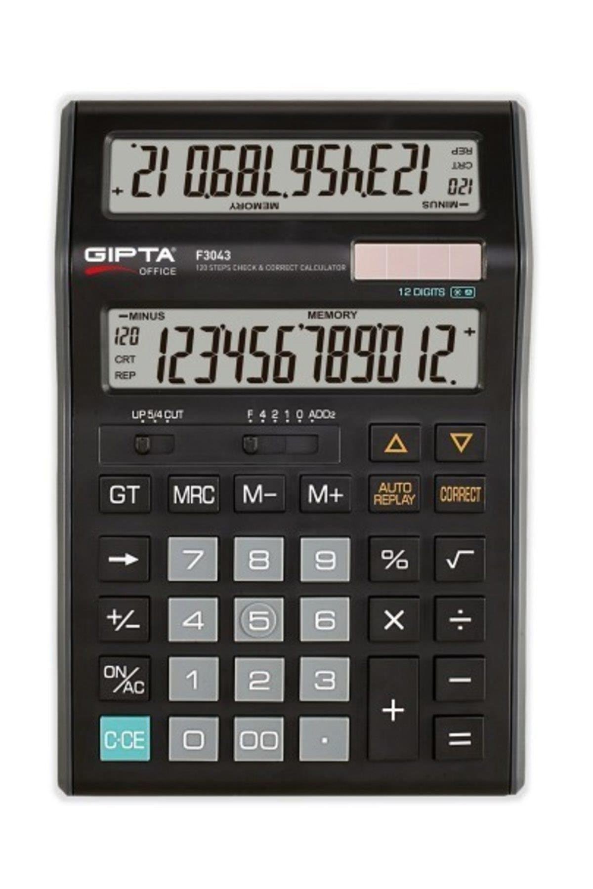 Gıpta Hesap Makinası Masa Üstü 12 Hane F3043