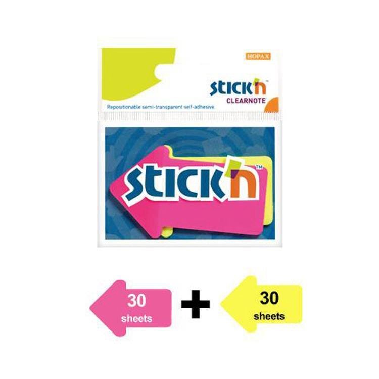 Gıpta Stick'n 76 x 50 Ok Şekilli Neon 2 Renk 60 Yaprak