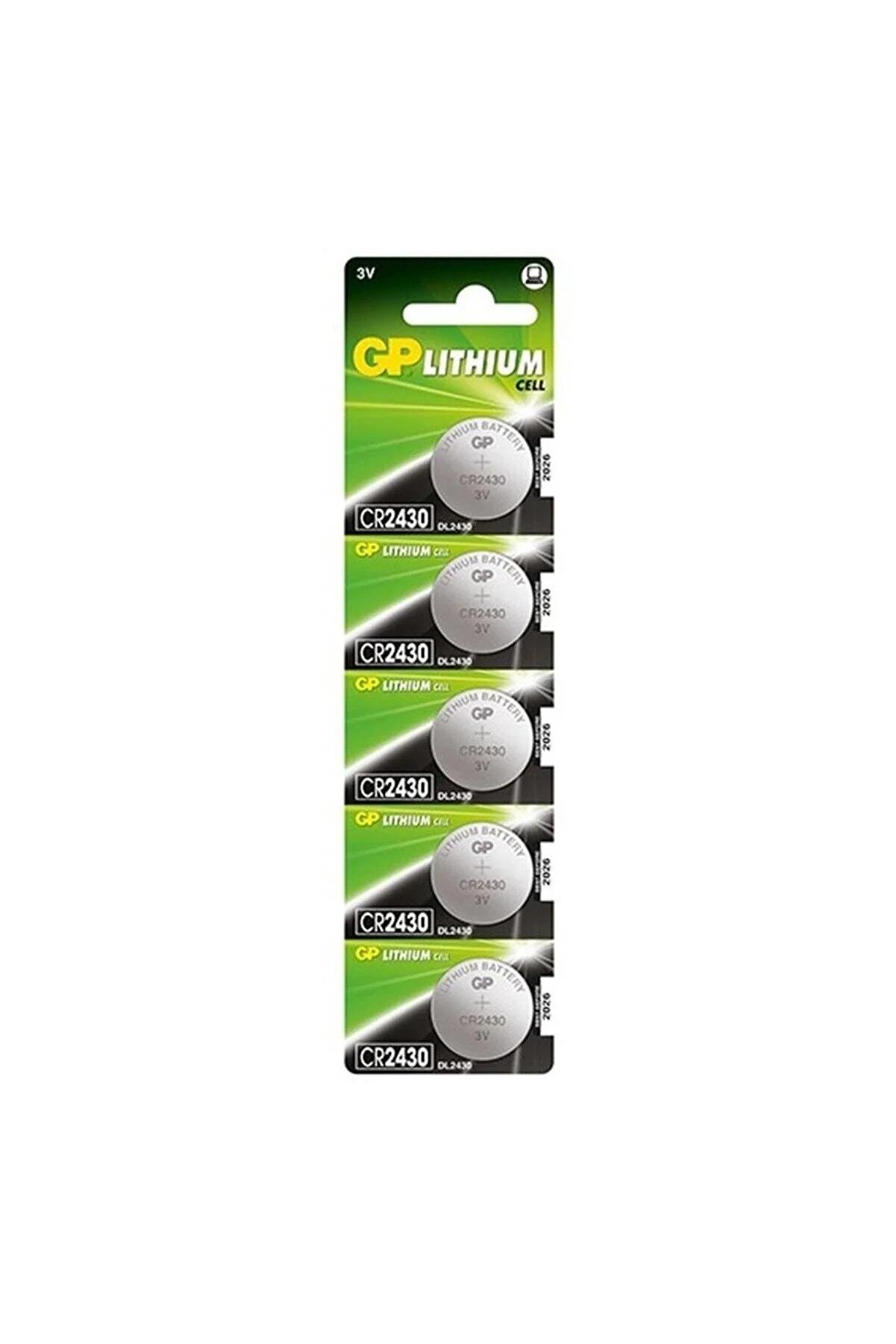 GP CR2430 3V Lityum Düğme Pil 5 Li Paket