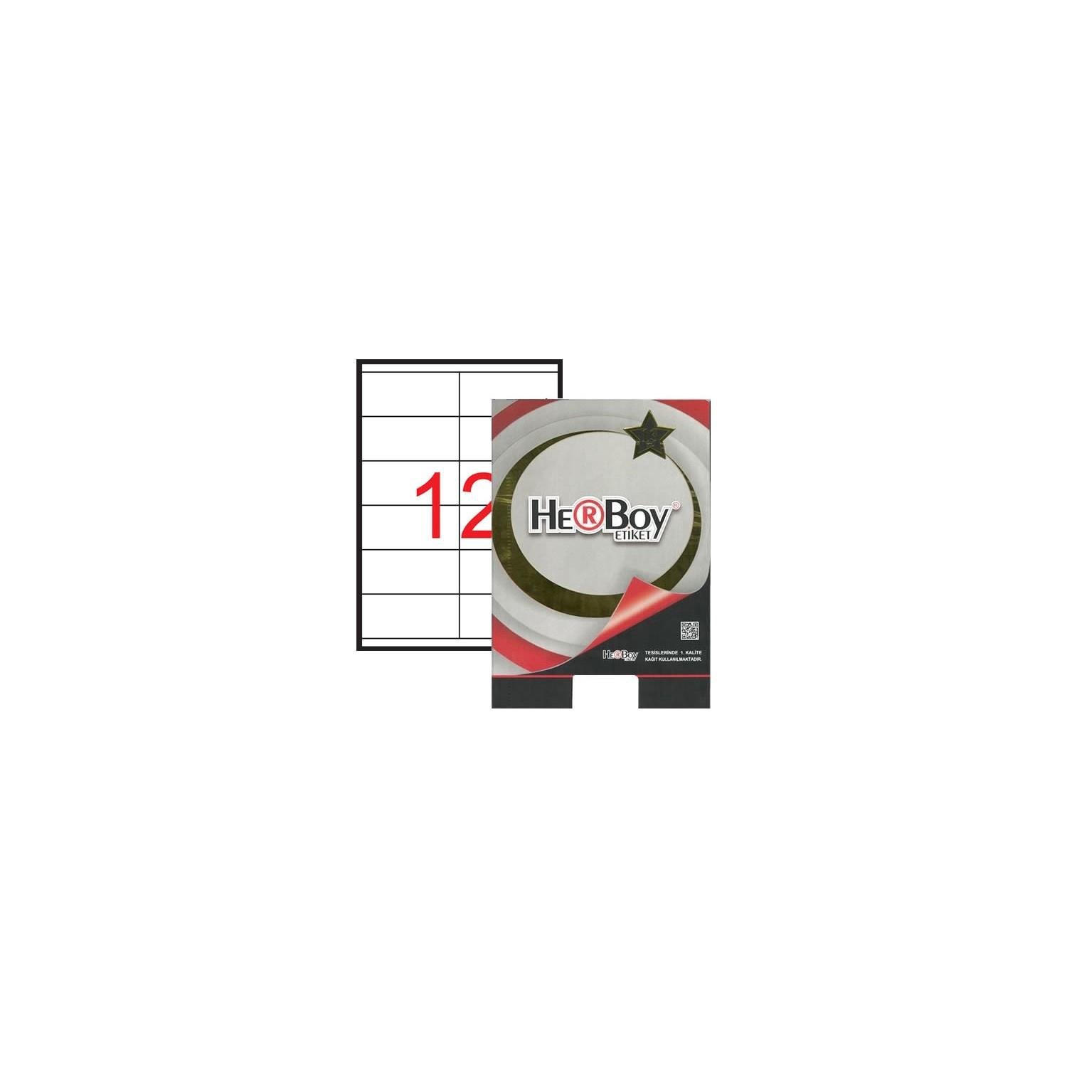 Herboy Laser Etiket 100 Yaprak 105x46 MM Lazer Yazıcı Etiketi