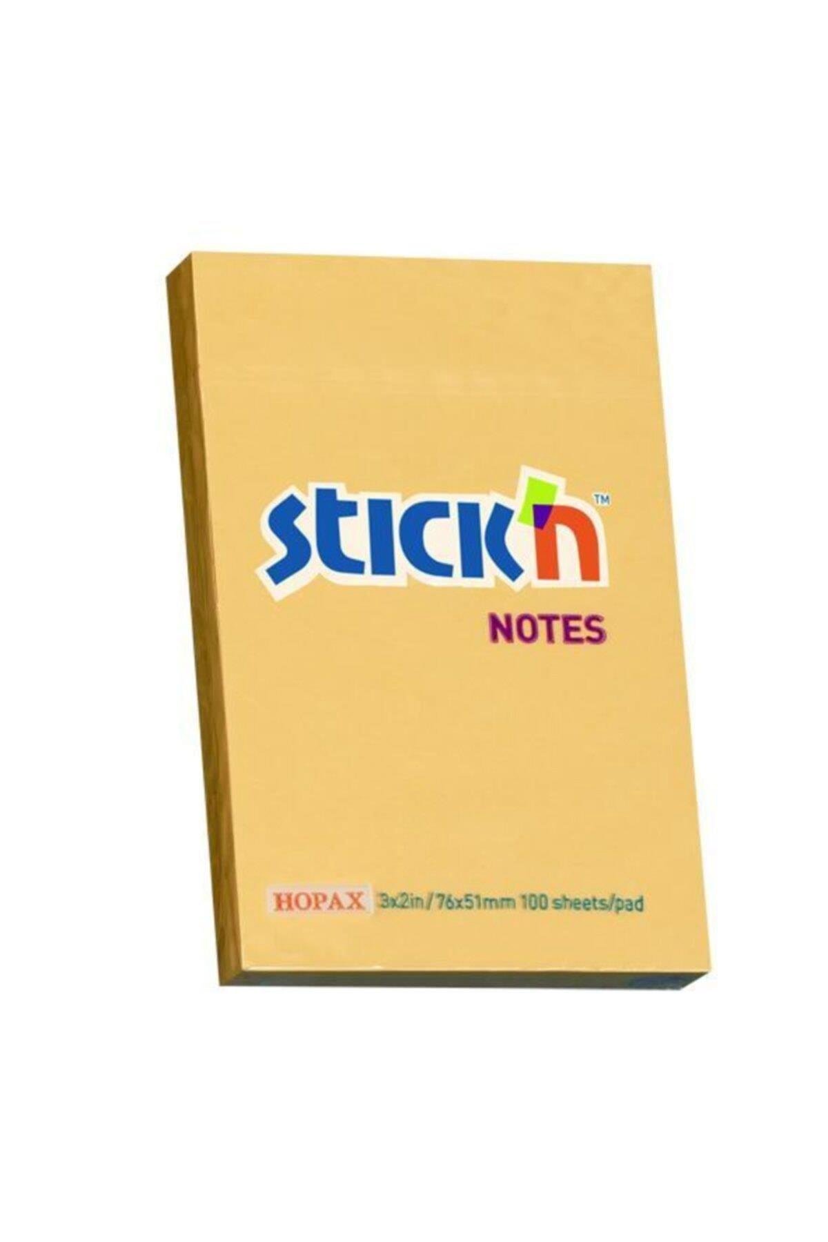 Hopax Stickn 76x51mm Yapışkanlı Not Kağıdı Pastel Kavun içi 100 Yaprak (1 Paket 12 Adet)
