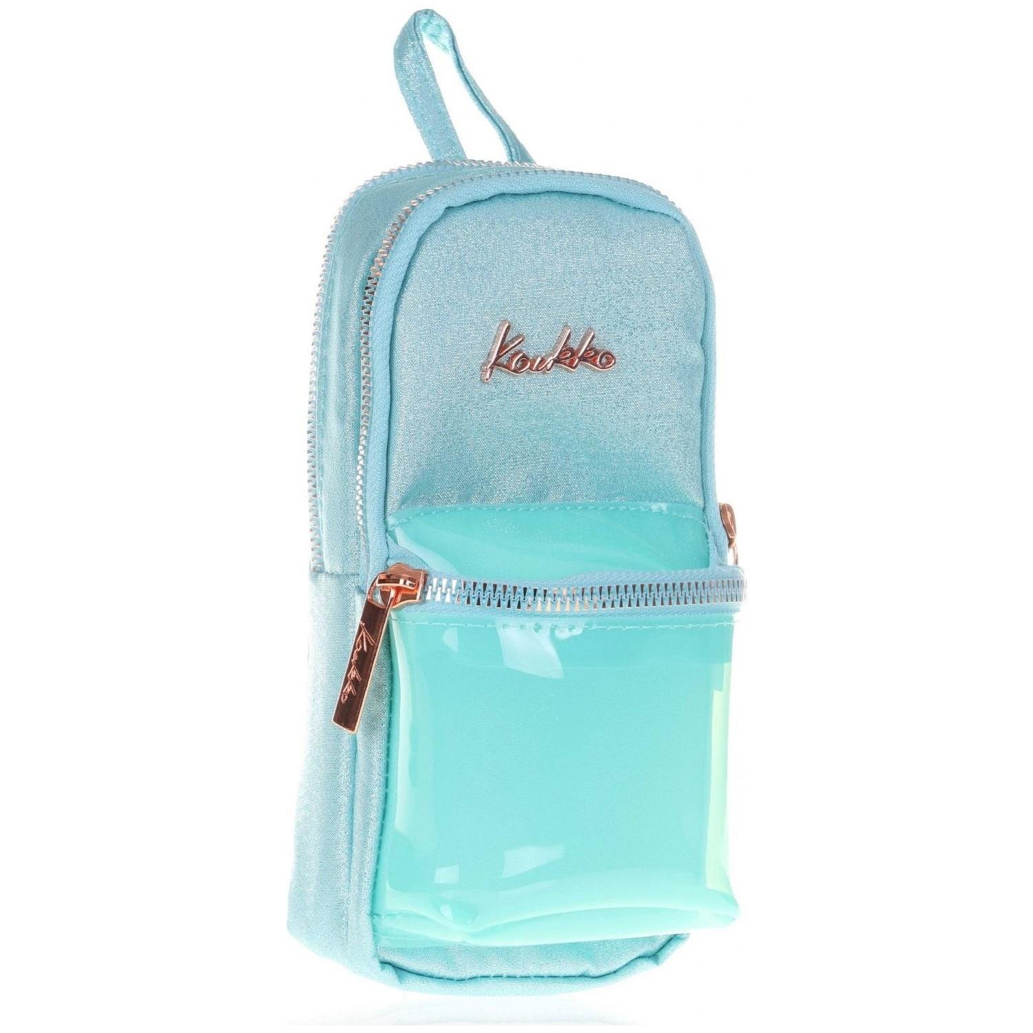 Kaukko Kalem Çantası Amazıng Junior Bag Blurry-Turkuaz Üç Bölmeli Kalemlik