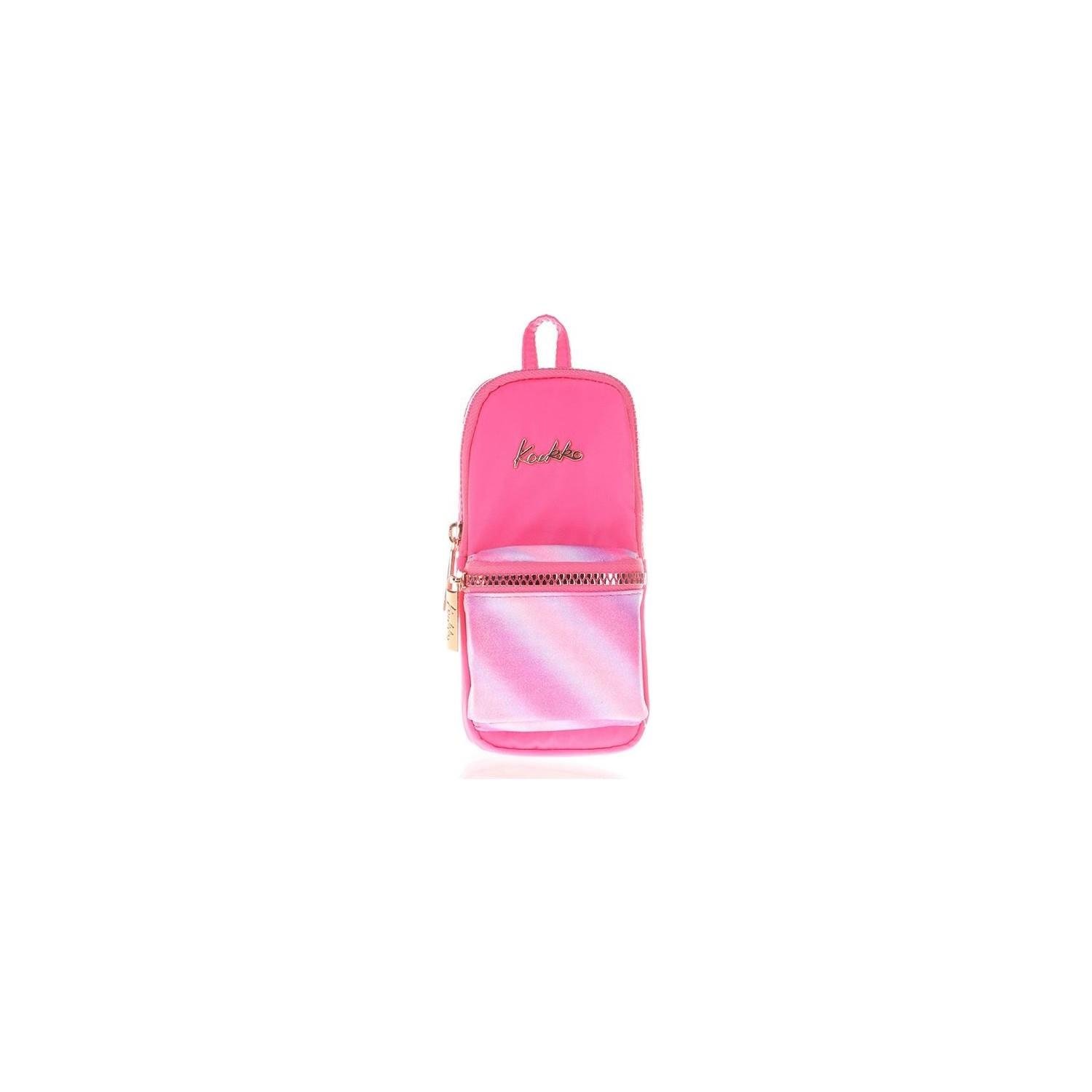 Kaukko Kalem Çantası Magic Gloss Junior Bag Pembe Üç Bölmeli Kalem Çantası