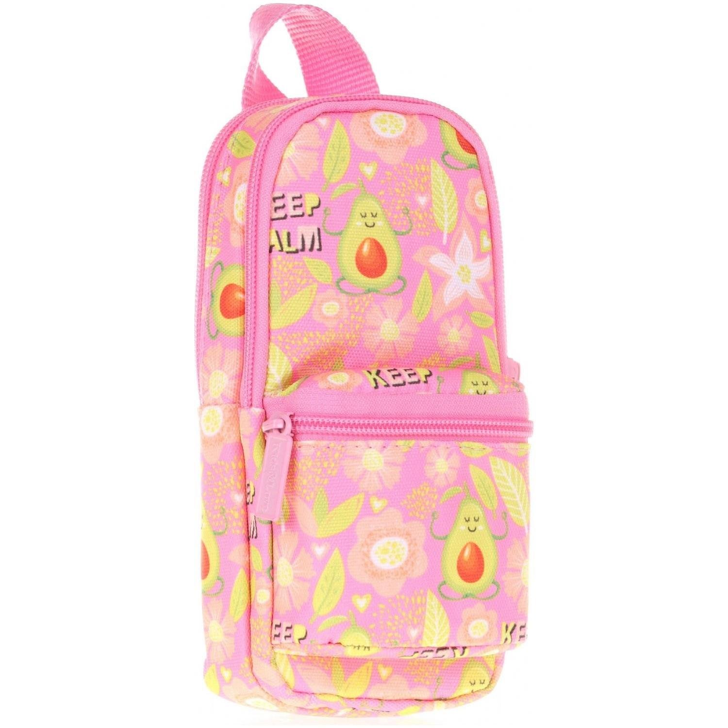 Kaukko Kalem Çantası Nature Junior Bag Avocado Üç Bölmeli Kalemlik