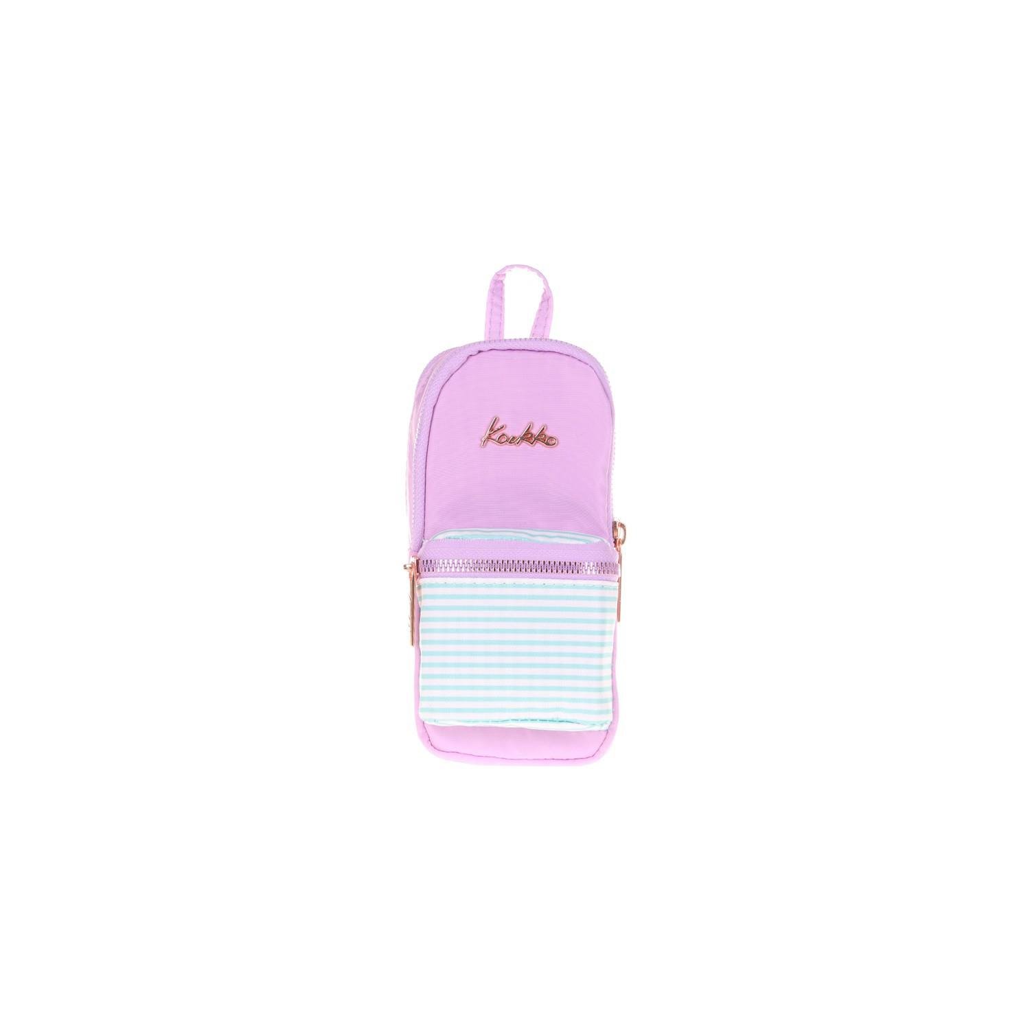Kaukko Soft Floral Junior Bag Kalem Çantası Violet Kalemlik
